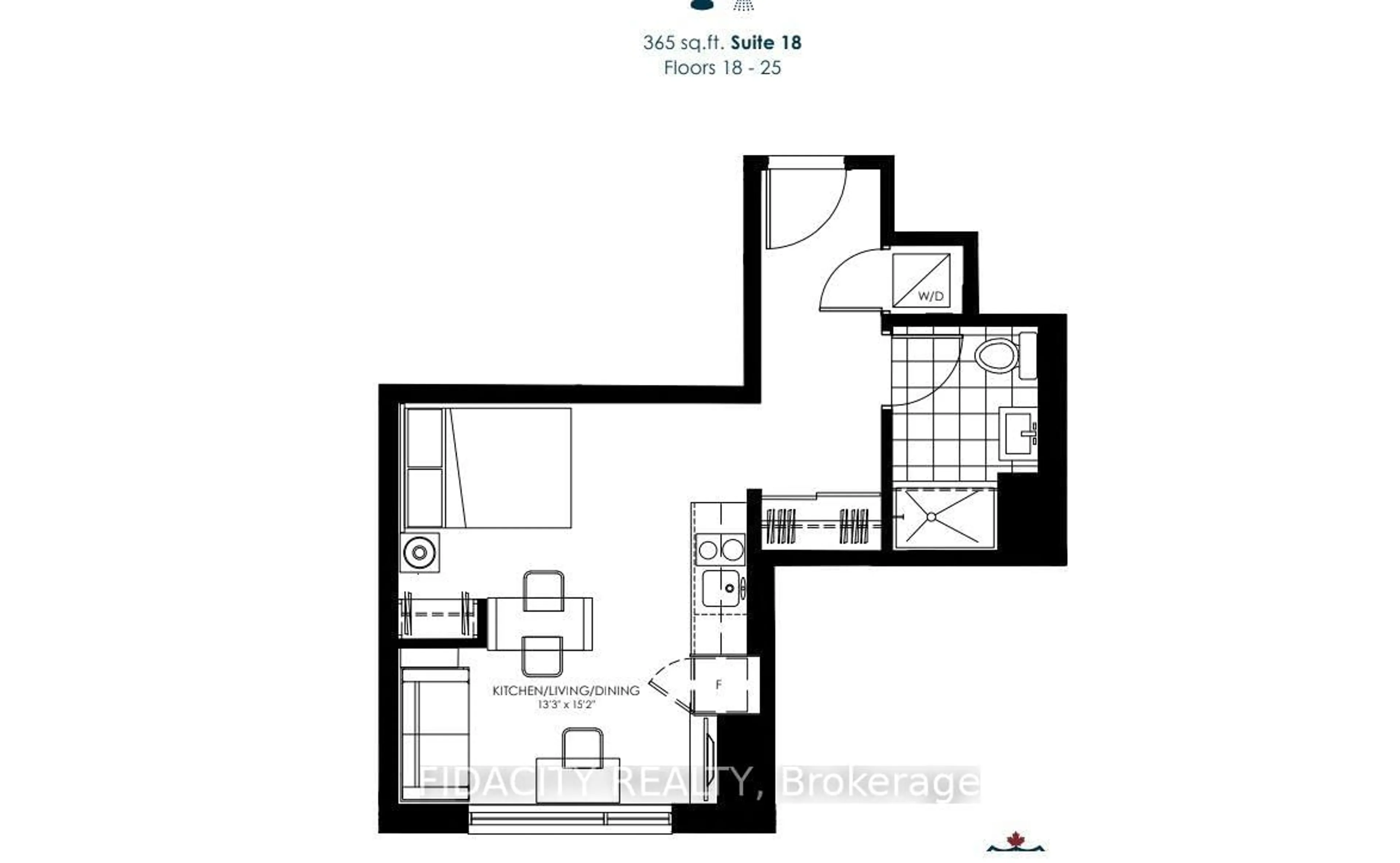 Floor plan for 105 Champagne Ave #2018, Ottawa Ontario K1S 5E5