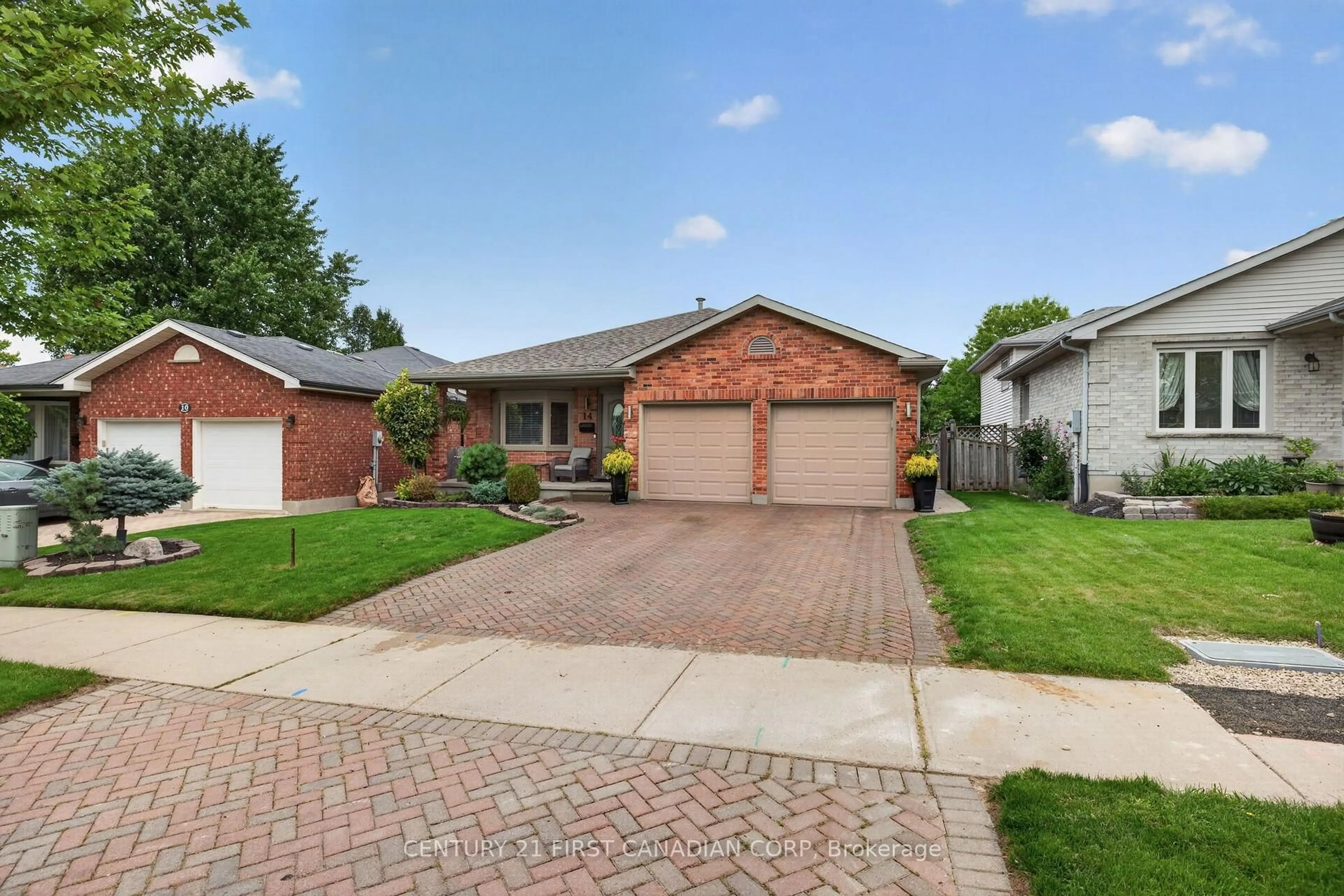 Home with brick exterior material, street for 14 Kristina Cres, London South Ontario N6E 3V3