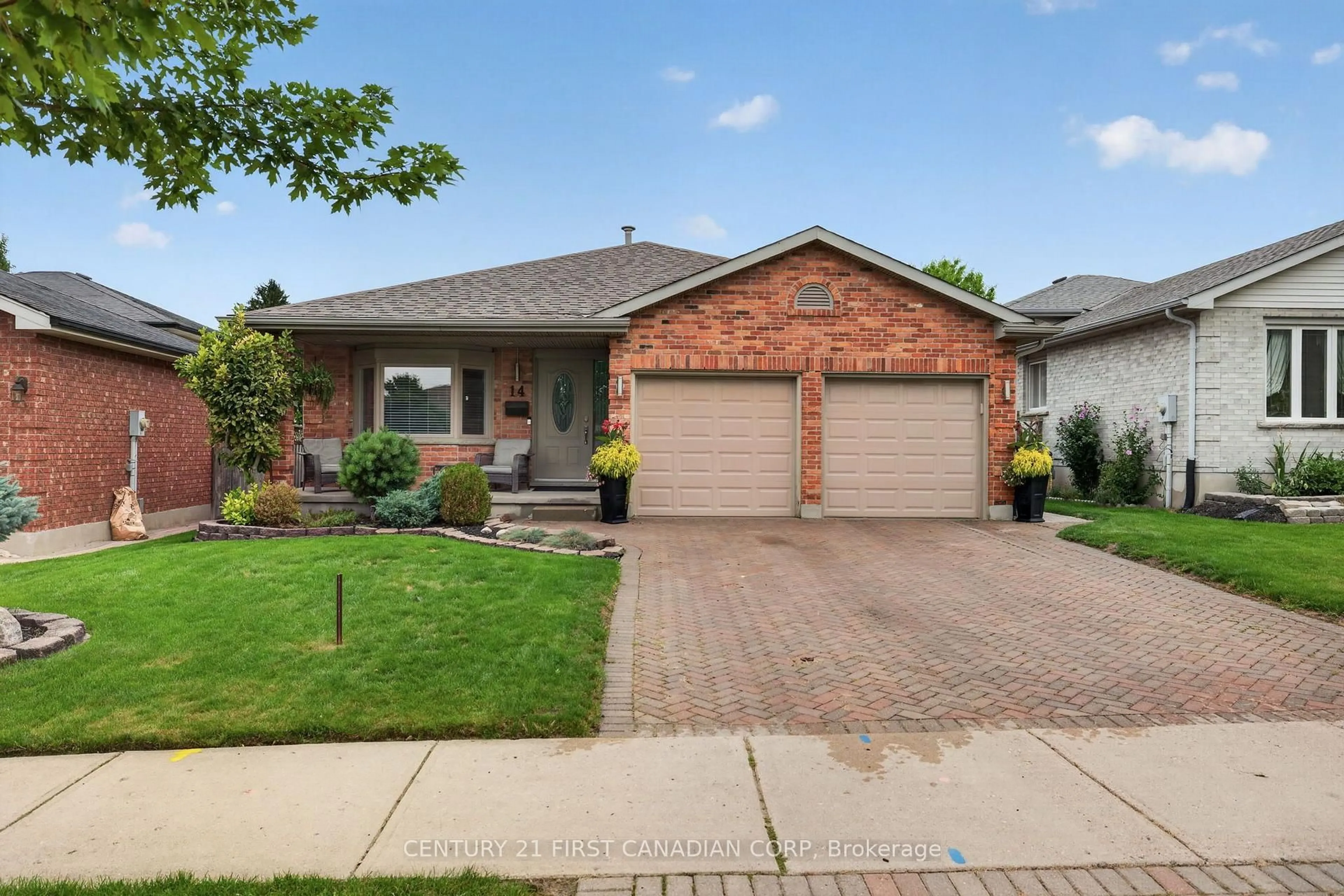 Home with brick exterior material, street for 14 Kristina Cres, London South Ontario N6E 3V3
