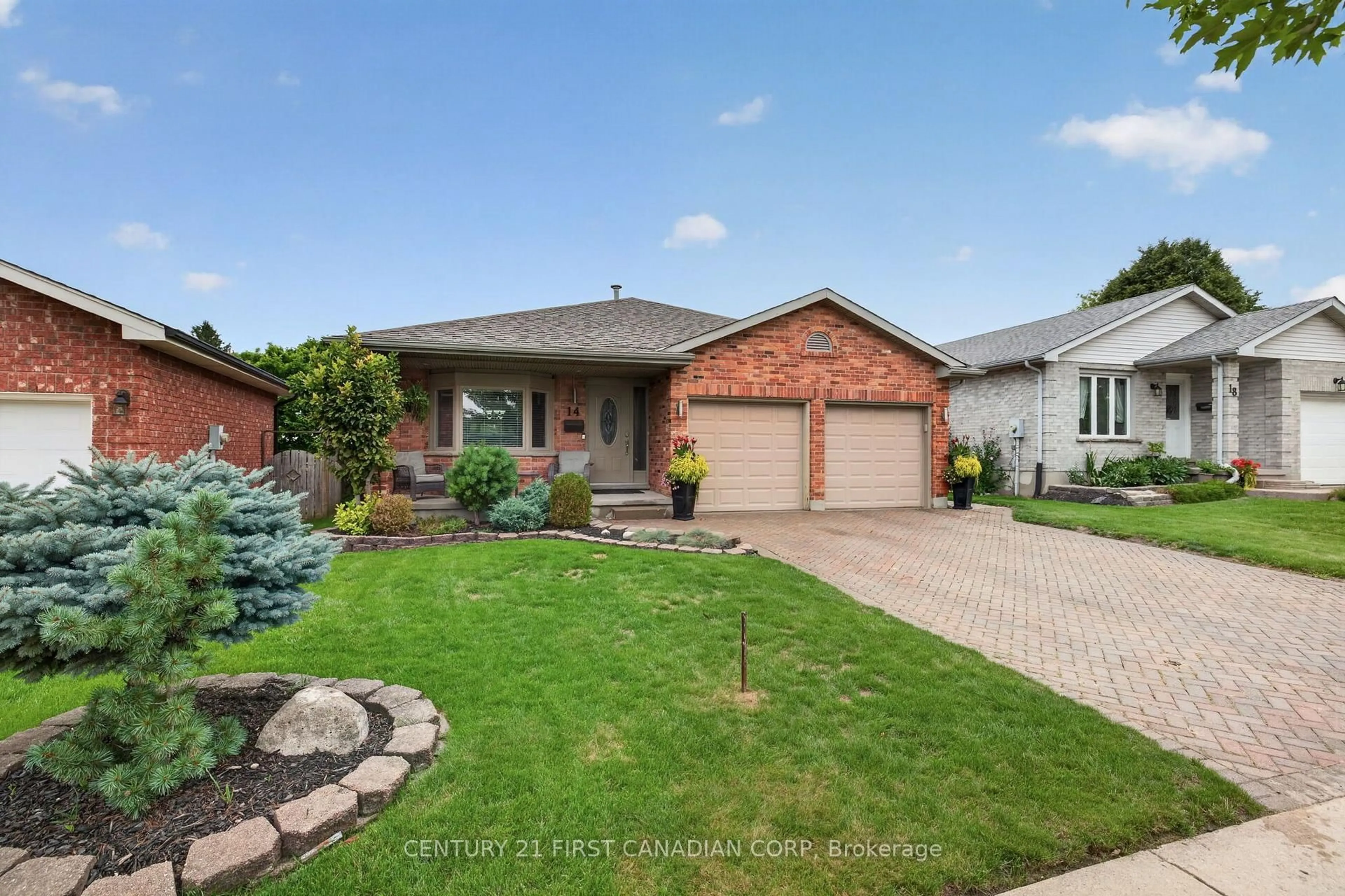 Home with brick exterior material, street for 14 Kristina Cres, London South Ontario N6E 3V3