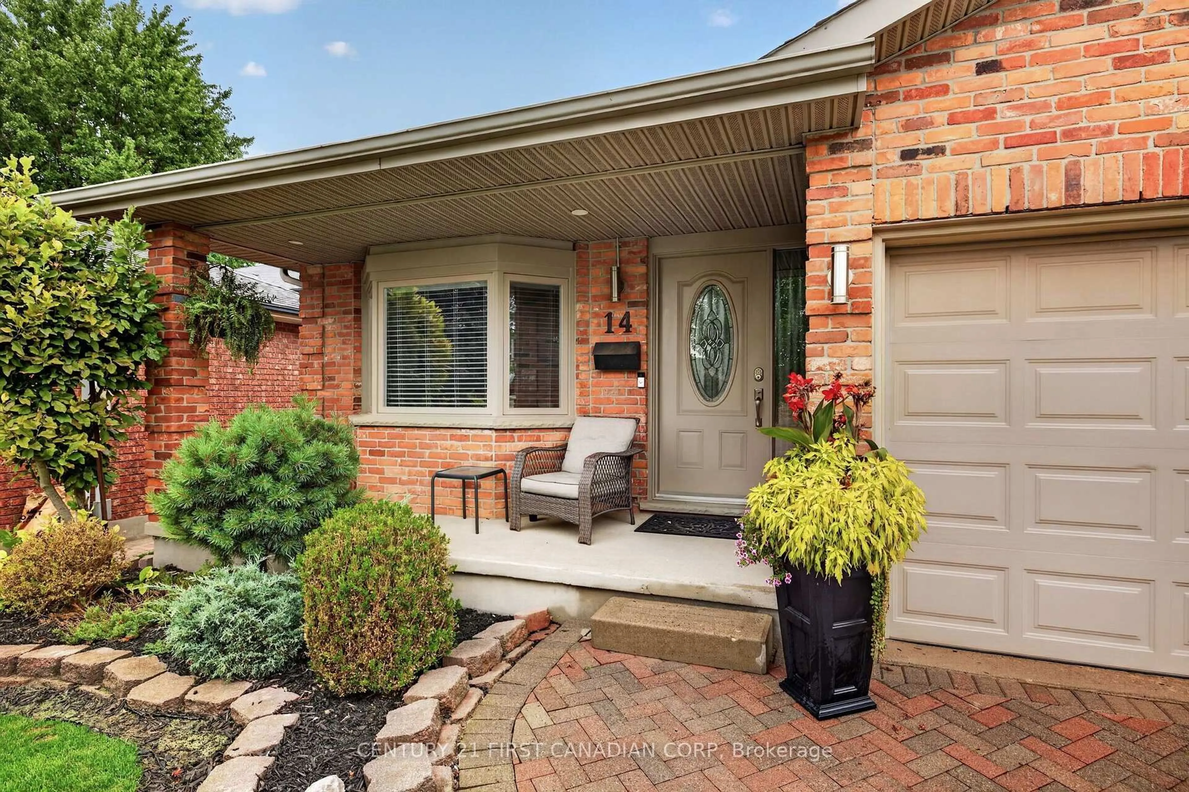 Home with brick exterior material, street for 14 Kristina Cres, London South Ontario N6E 3V3