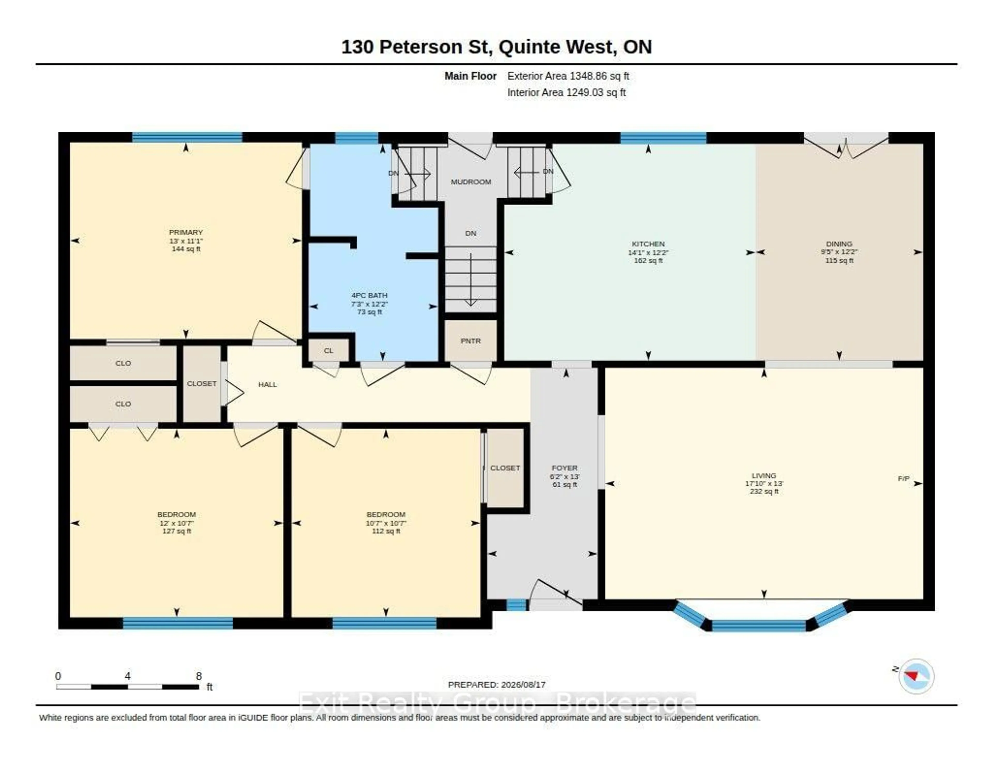 Floor plan for 130 Peterson St, Trenton Ontario K8V 5P8
