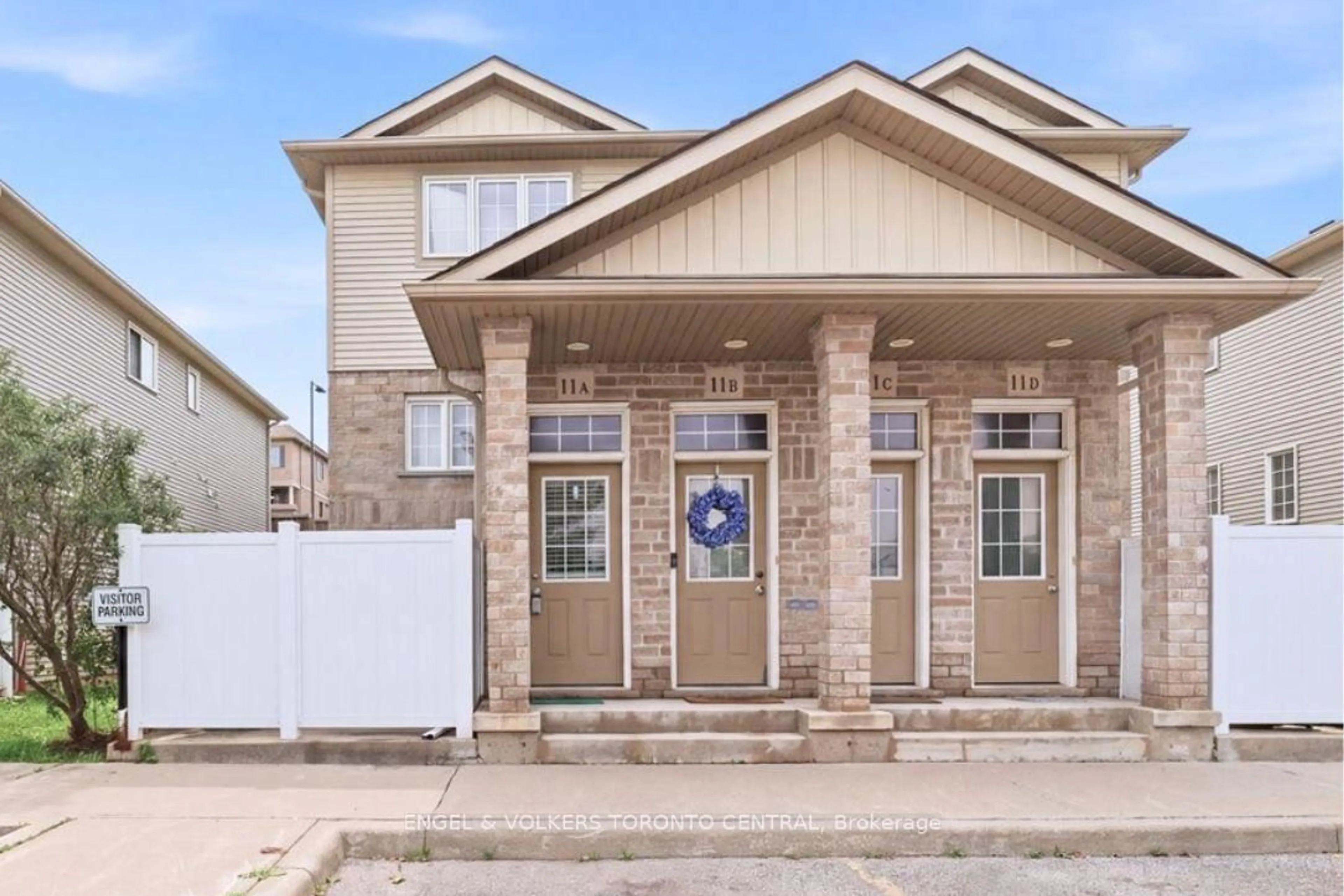Home with vinyl exterior material, street for 240 Westmeadow Dr #11A, Kitchener Ontario N2N 0A1