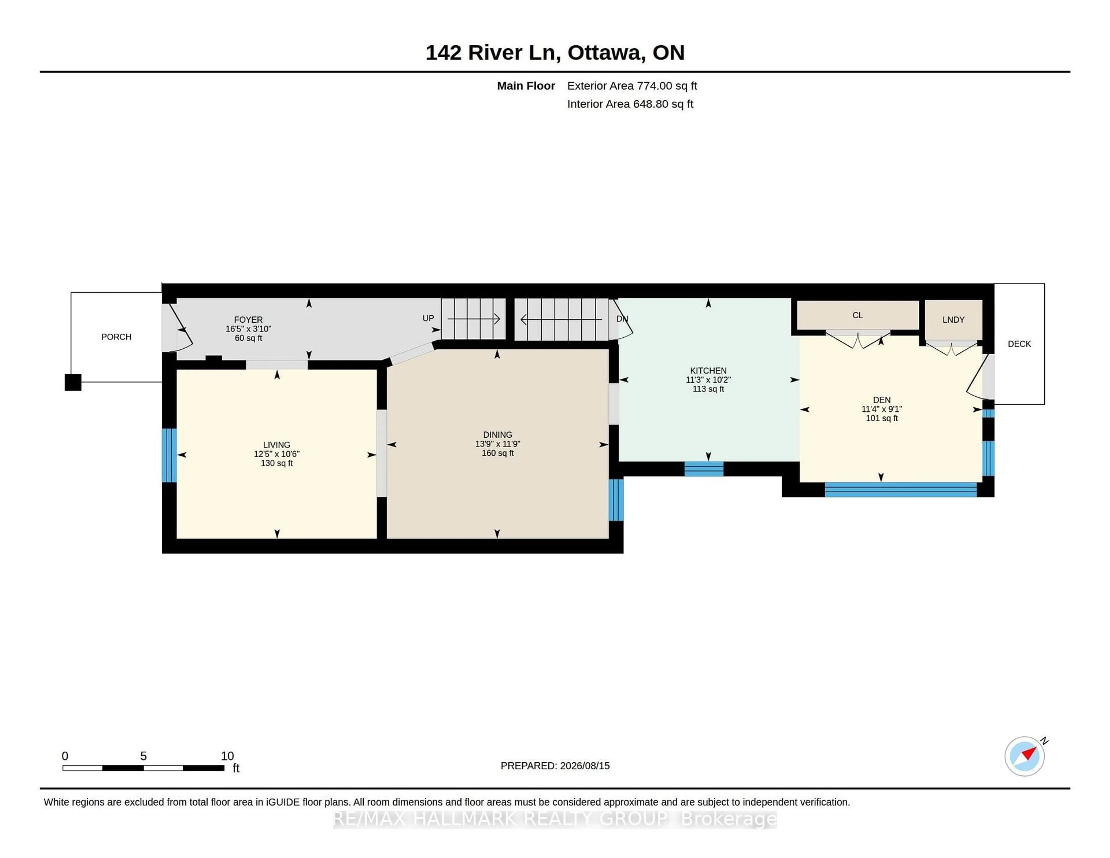 Floor plan for 142 River Lane, Ottawa Ontario K1M 1T1