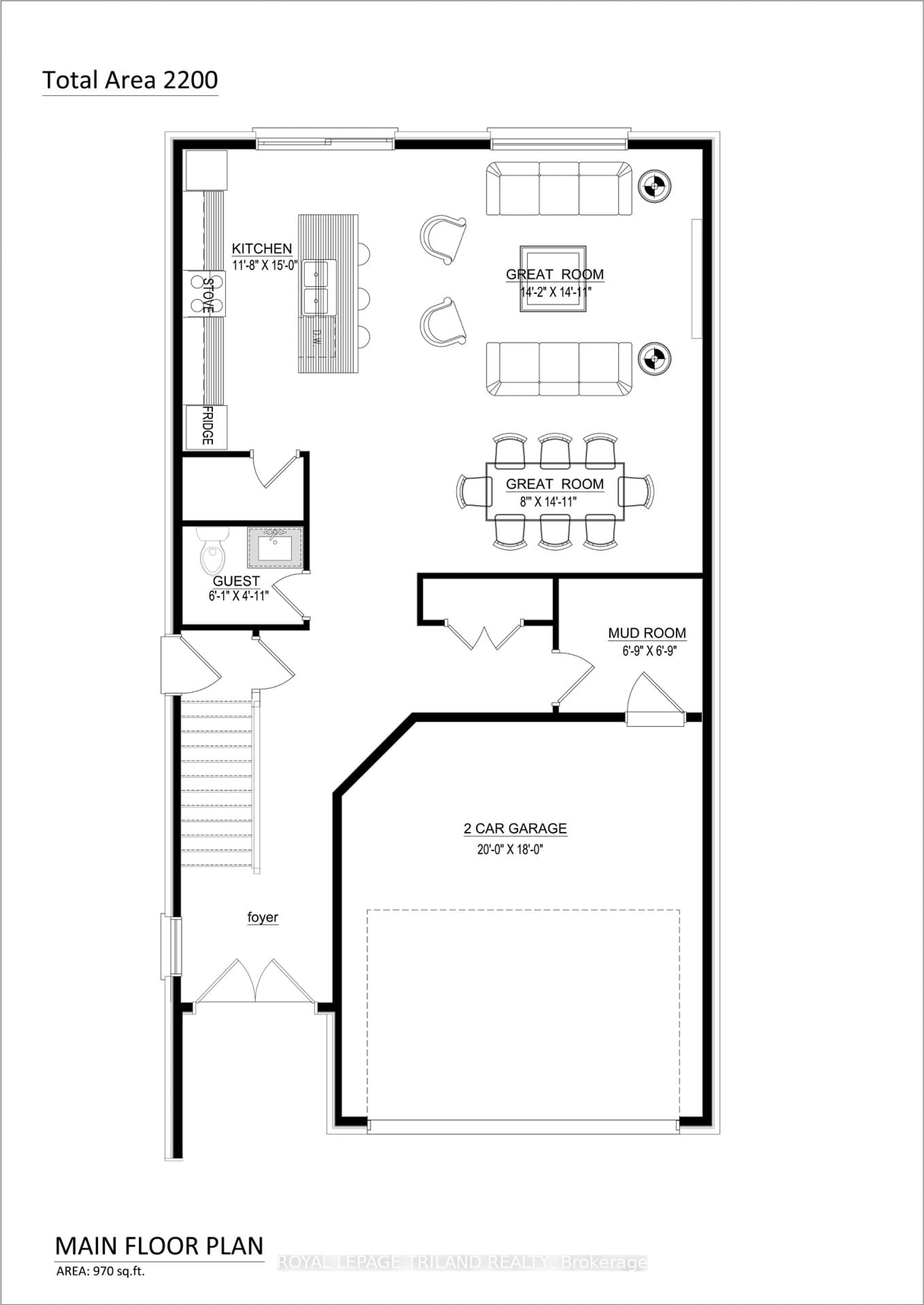 Floor plan for 6327 Royal Magnolia Ave, London South Ontario N6P 0K2