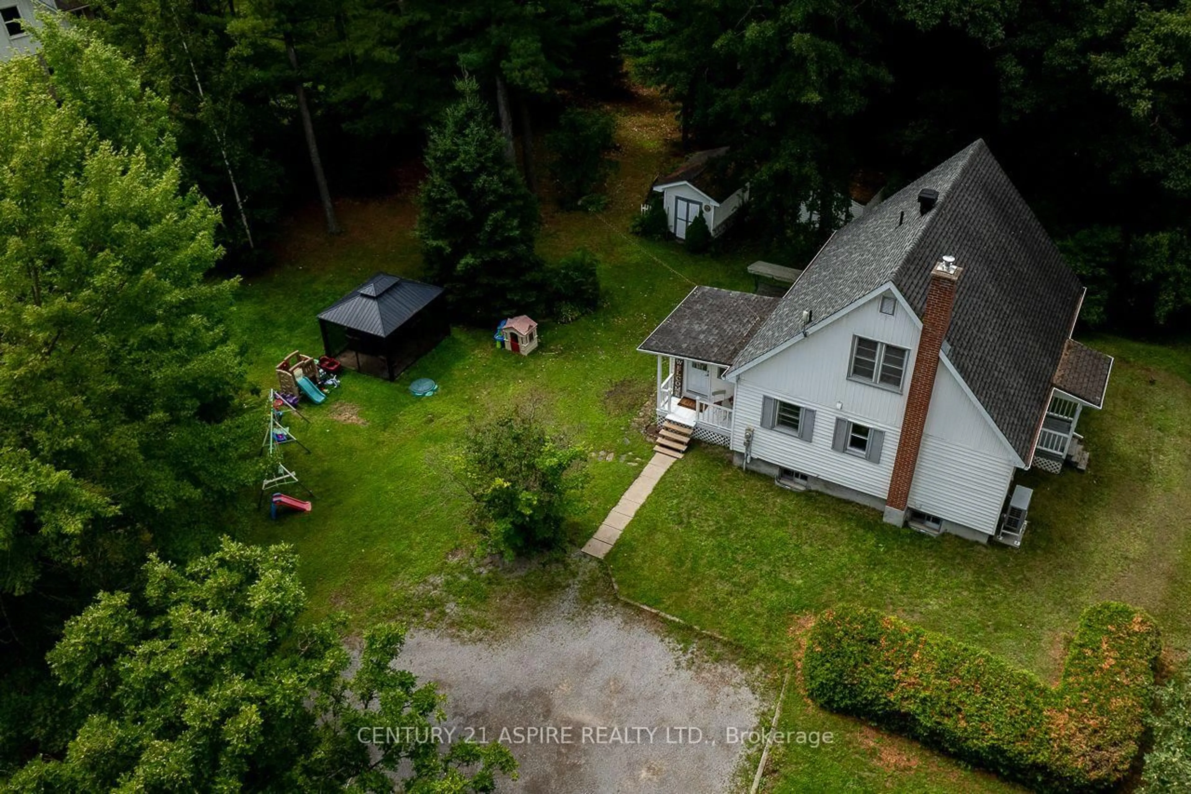 A pic from outside/outdoor area/front of a property/back of a property/a pic from drone, forest/trees view for 2583 B Line Rd, Pembroke Ontario K8A 6W8