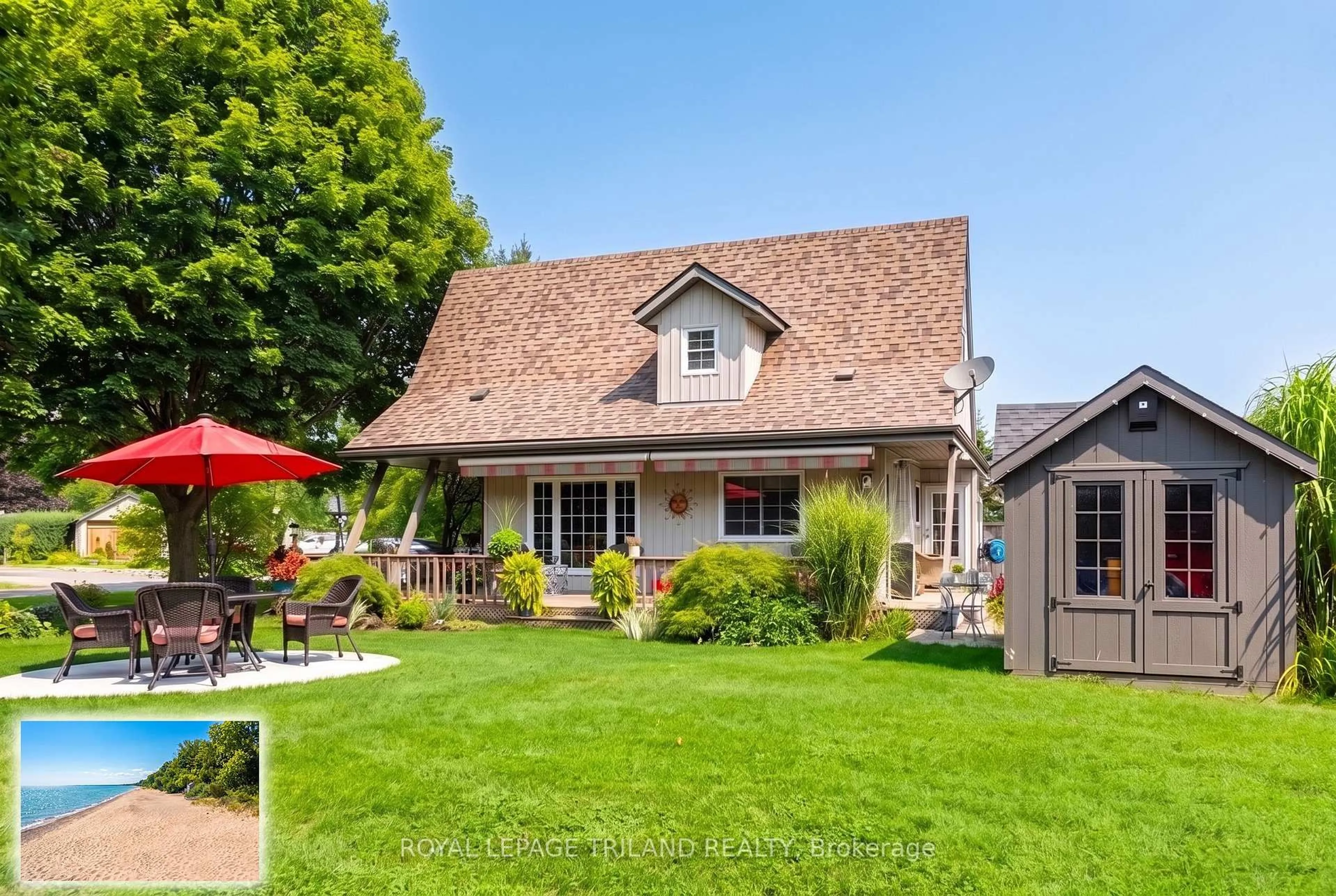 Home with vinyl exterior material, street for 71246 Sandra St, Bluewater Ontario N0M 1N0