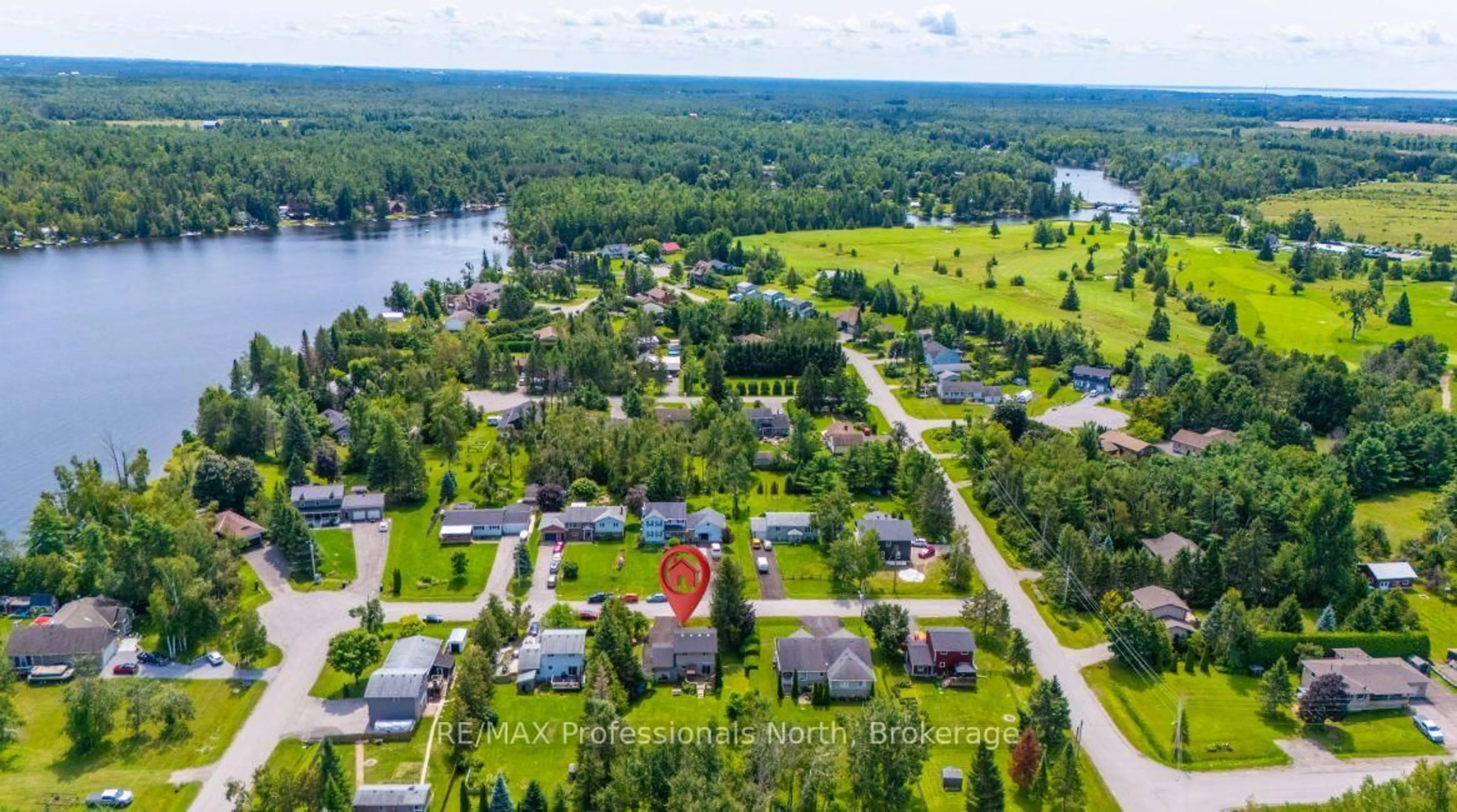 A pic from outside/outdoor area/front of a property/back of a property/a pic from drone, water/lake/river/ocean view for 7 Greenwood Cres, Kawartha Lakes Ontario K0M 1B0
