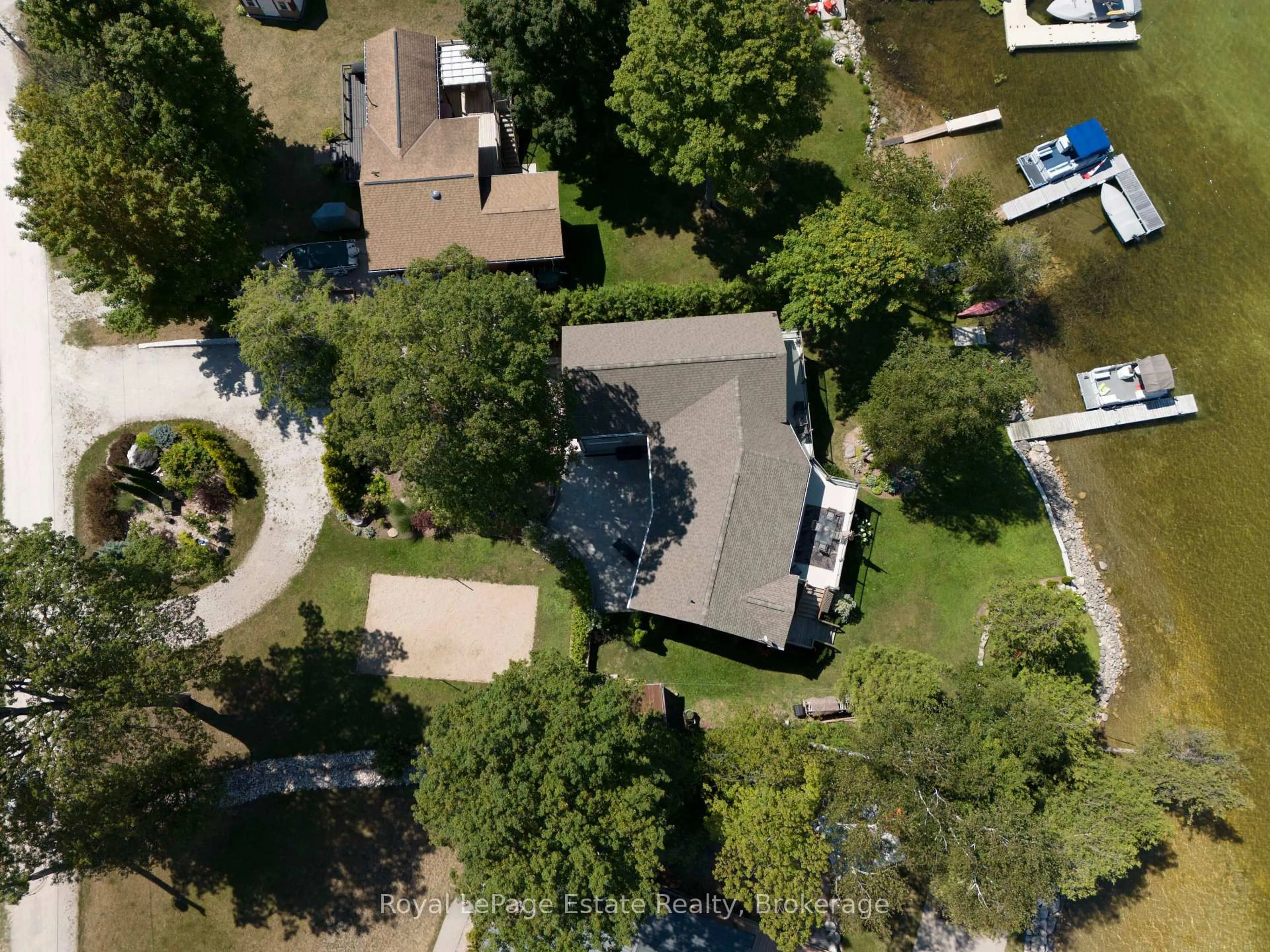 A pic from outside/outdoor area/front of a property/back of a property/a pic from drone, street for 51 MacDonald St, South Bruce Peninsula Ontario N0H 1A0