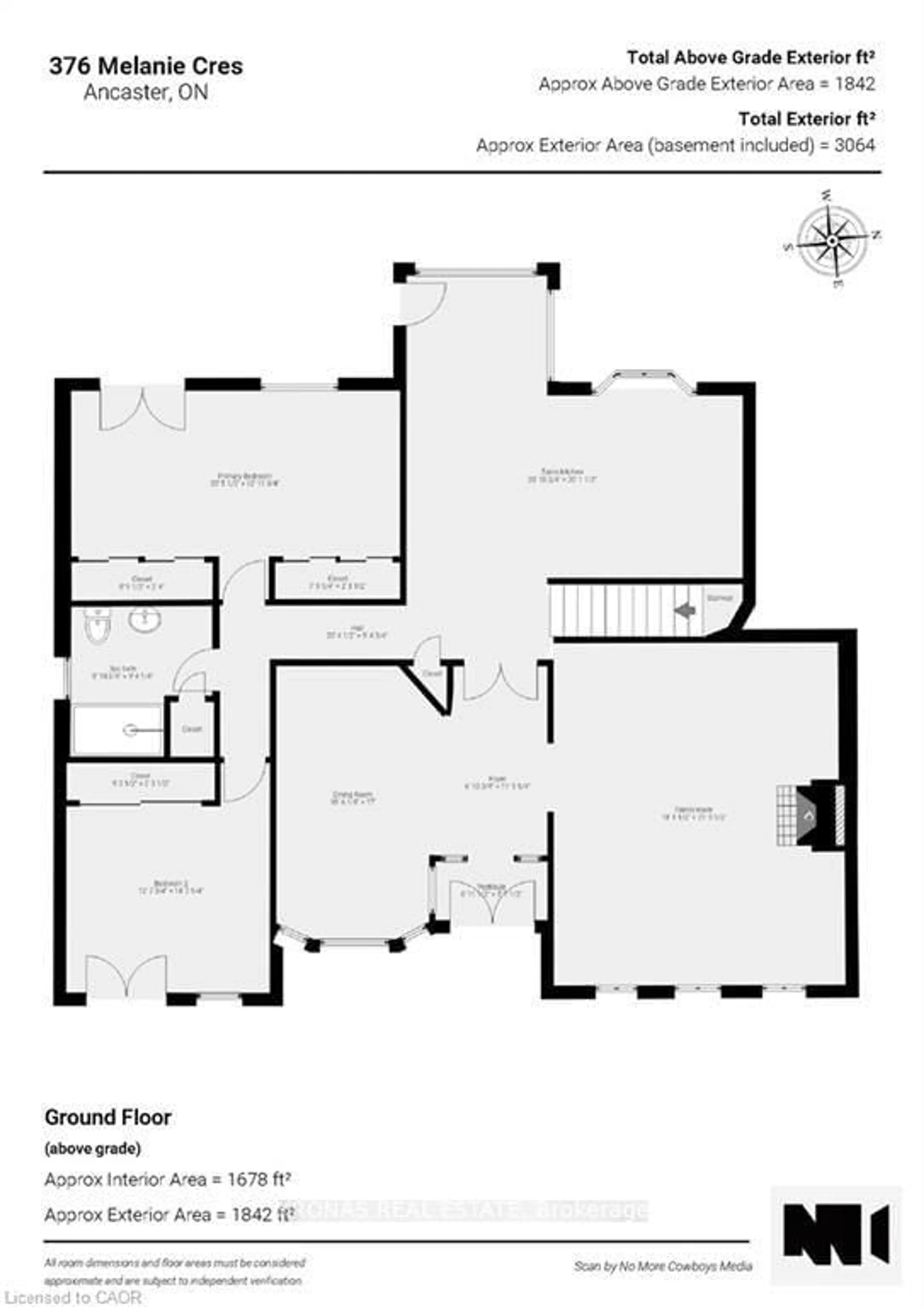 Floor plan for 376 Melanie Cres, Hamilton Ontario L9G 4B2