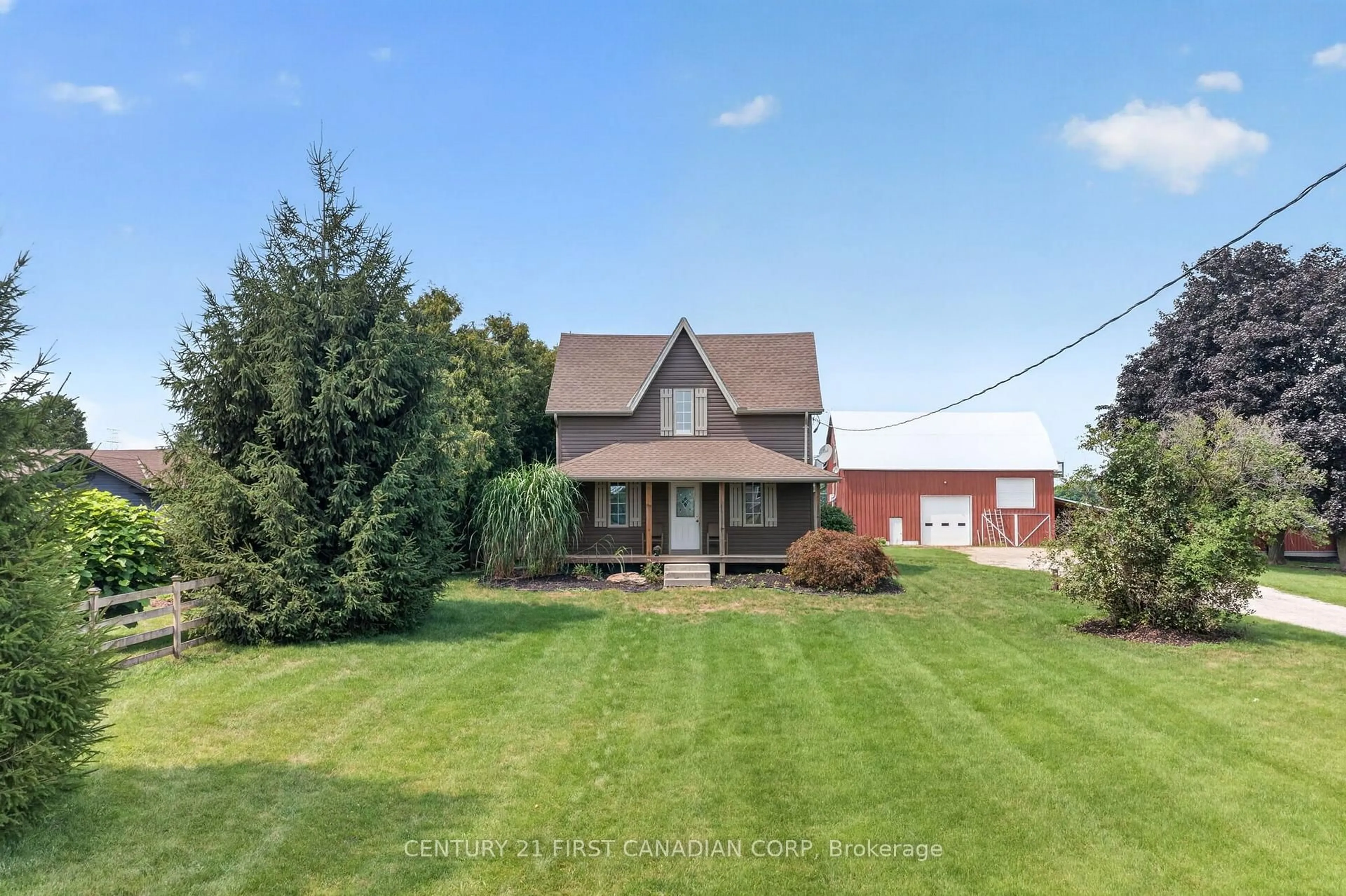A pic from outside/outdoor area/front of a property/back of a property/a pic from drone, street for 6196 Falconbridge Dr, Southwest Middlesex Ontario N0L 1A0
