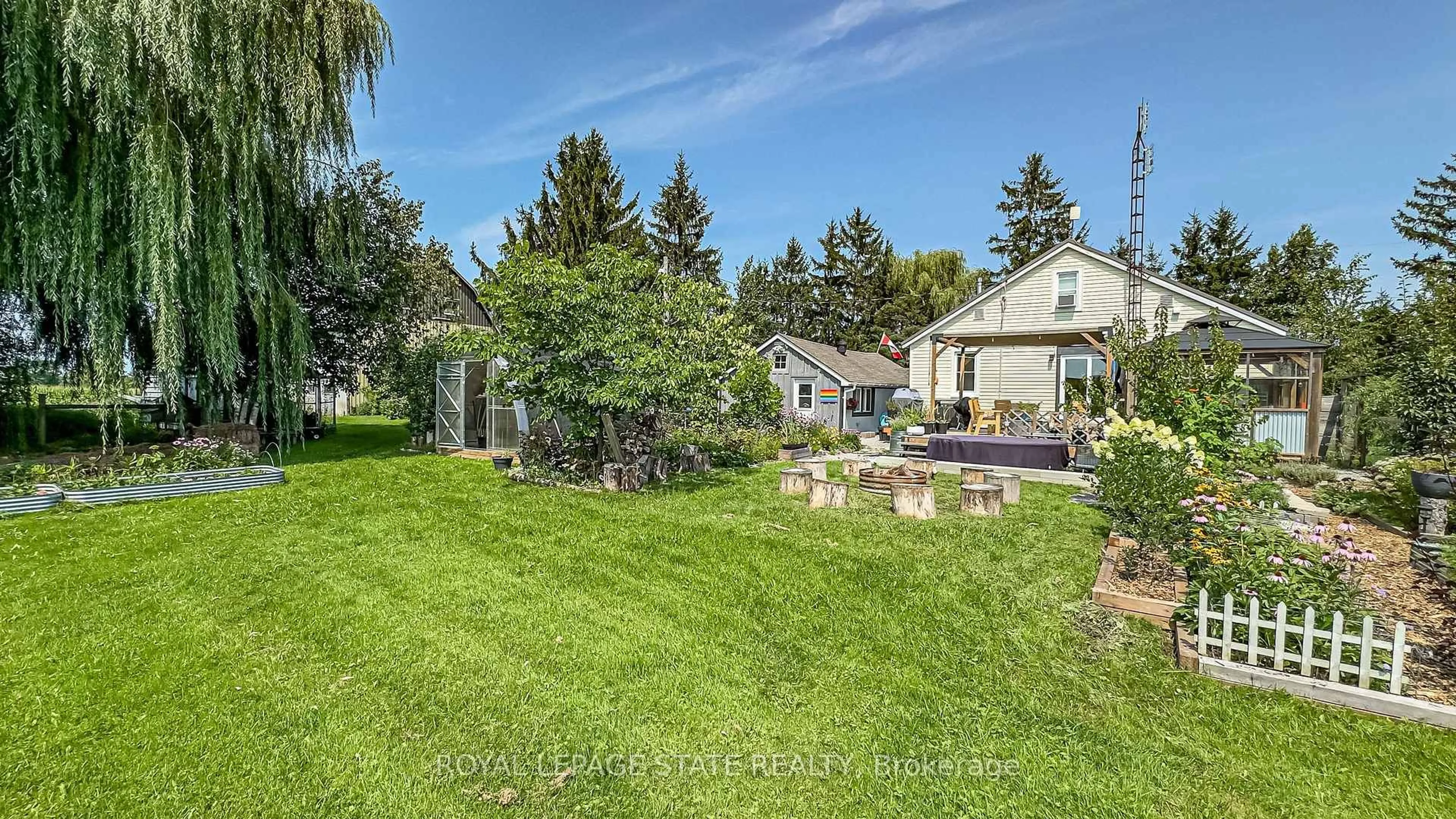 A pic from outside/outdoor area/front of a property/back of a property/a pic from drone, unknown for 224 Concession 13 Rd, Haldimand Ontario N0A 1H0