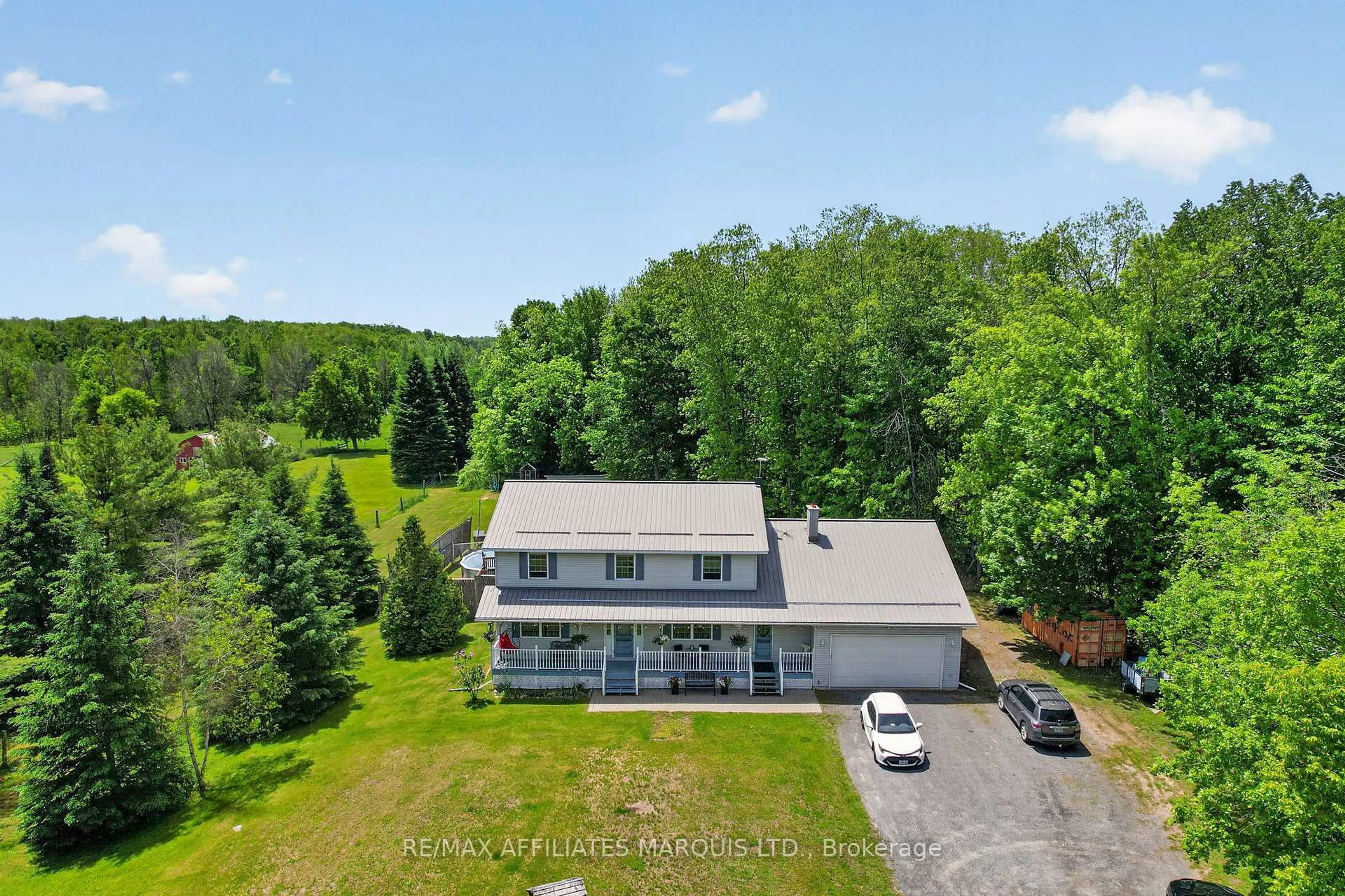 A pic from outside/outdoor area/front of a property/back of a property/a pic from drone, water/lake/river/ocean view for 4720 O'keefe Rd, South Stormont Ontario K0C 2A0