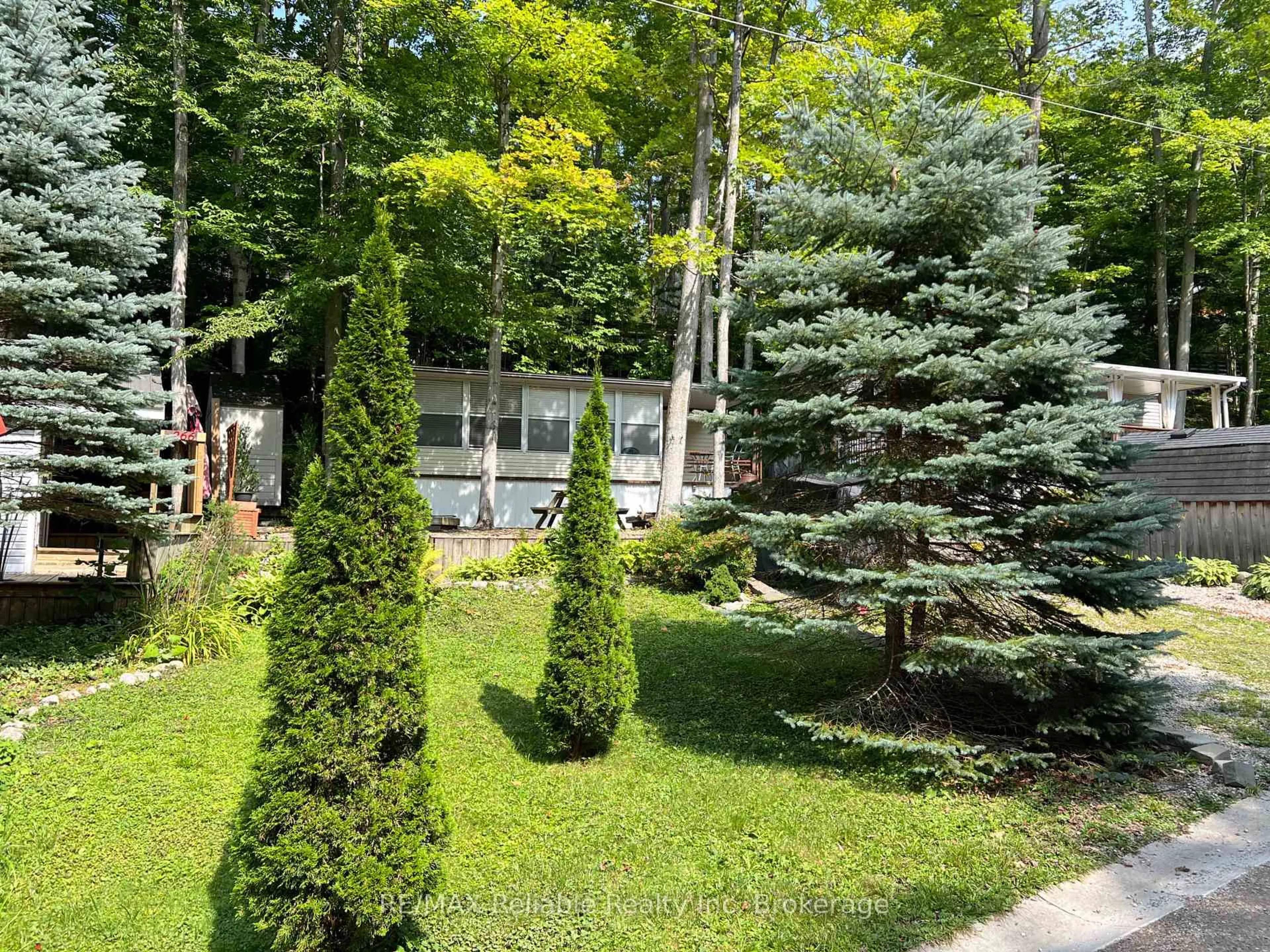 Patio, forest/trees view for 76735 Wildwood Line #265, Bluewater Ontario N0M 1G0