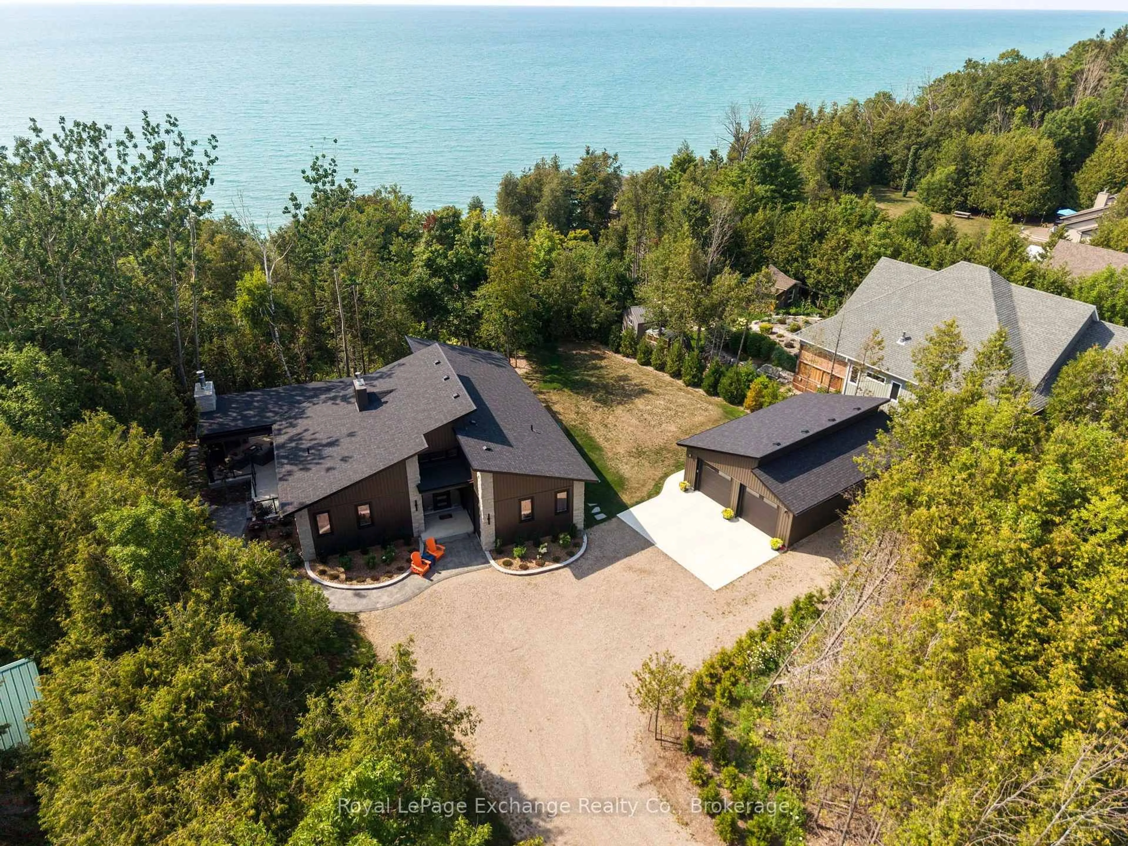 A pic from outside/outdoor area/front of a property/back of a property/a pic from drone, water/lake/river/ocean view for 84543 Ridge Dr, Ashfield-Colborne-Wawanosh Ontario N7A 3X9