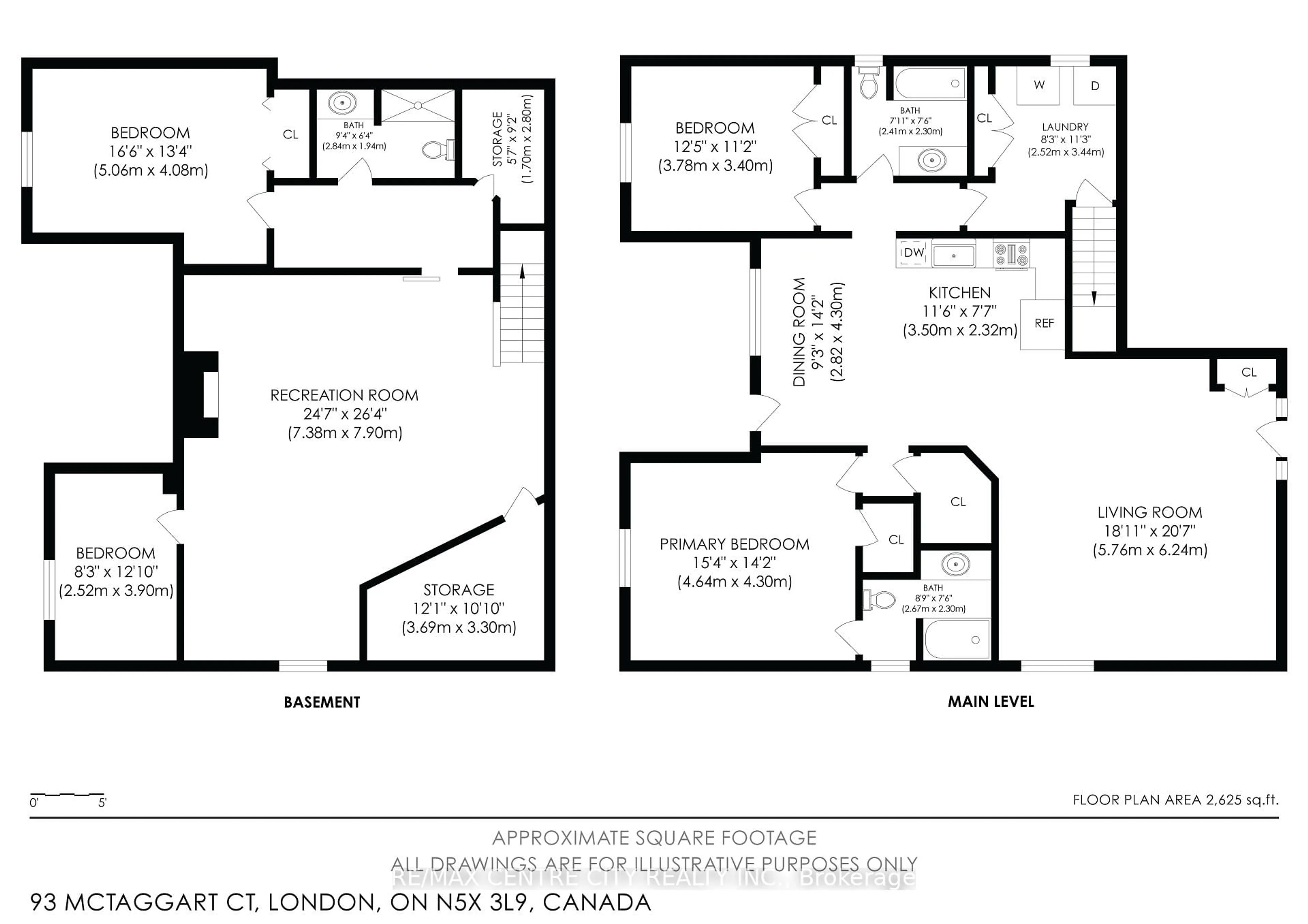 Floor plan for 93 Mctaggart Crt, London North Ontario N5X 3L9