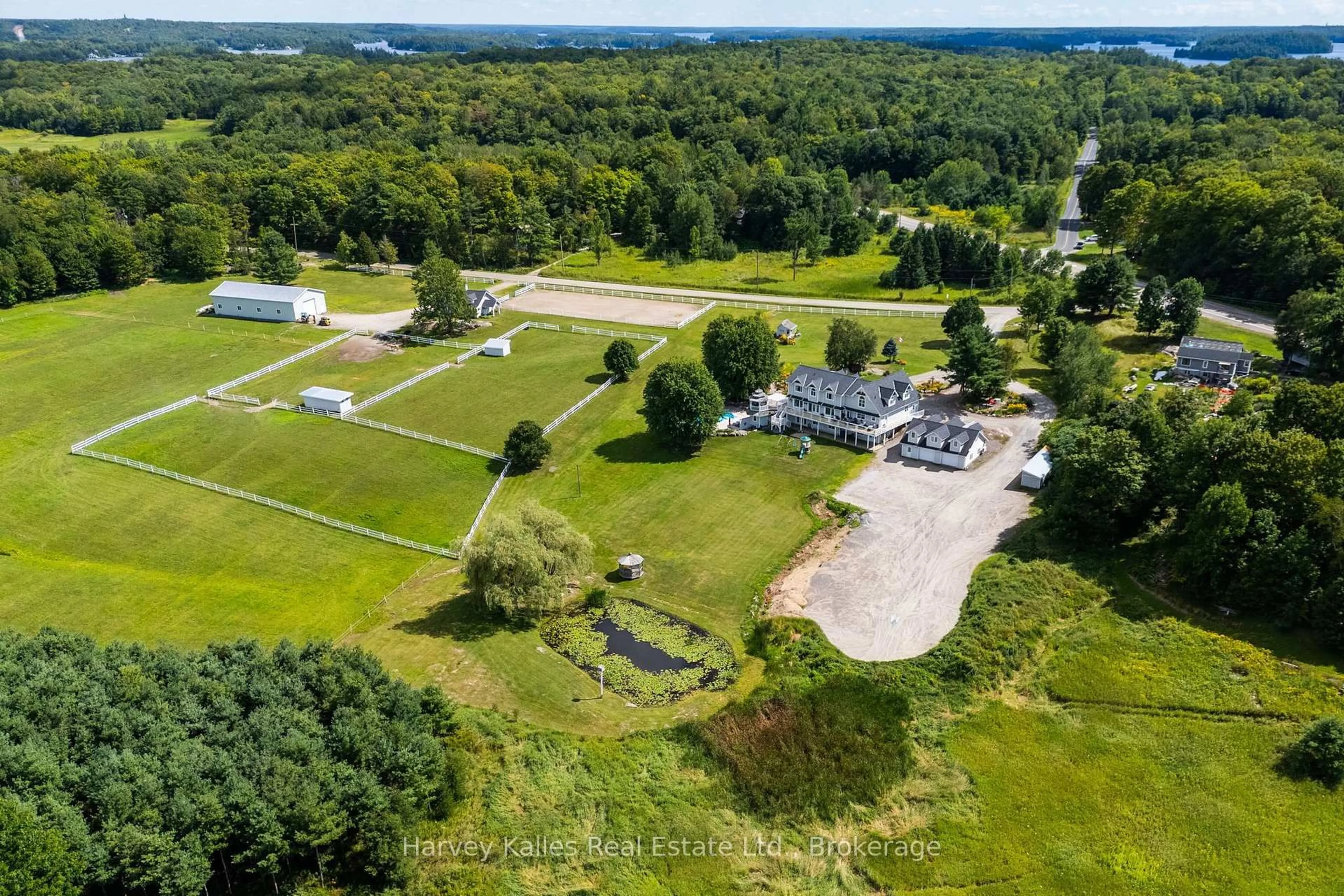 A pic from outside/outdoor area/front of a property/back of a property/a pic from drone, water/lake/river/ocean view for 1003 Brandy Crest Rd, Muskoka Lakes Ontario P0B 1J0