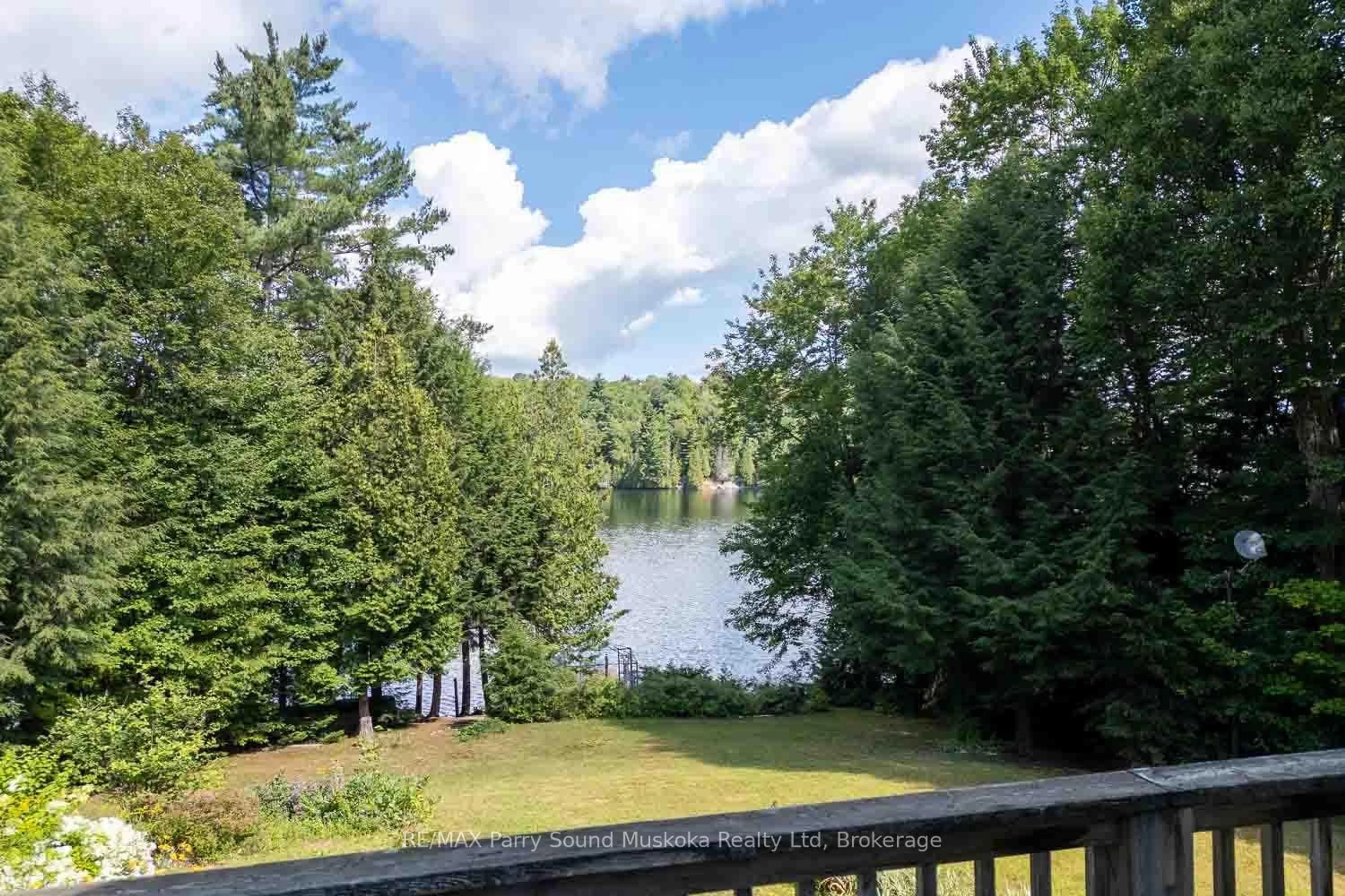 Patio, water/lake/river/ocean view for 1889 South Horn Lake Rd, Magnetawan Ontario P0A 1P0