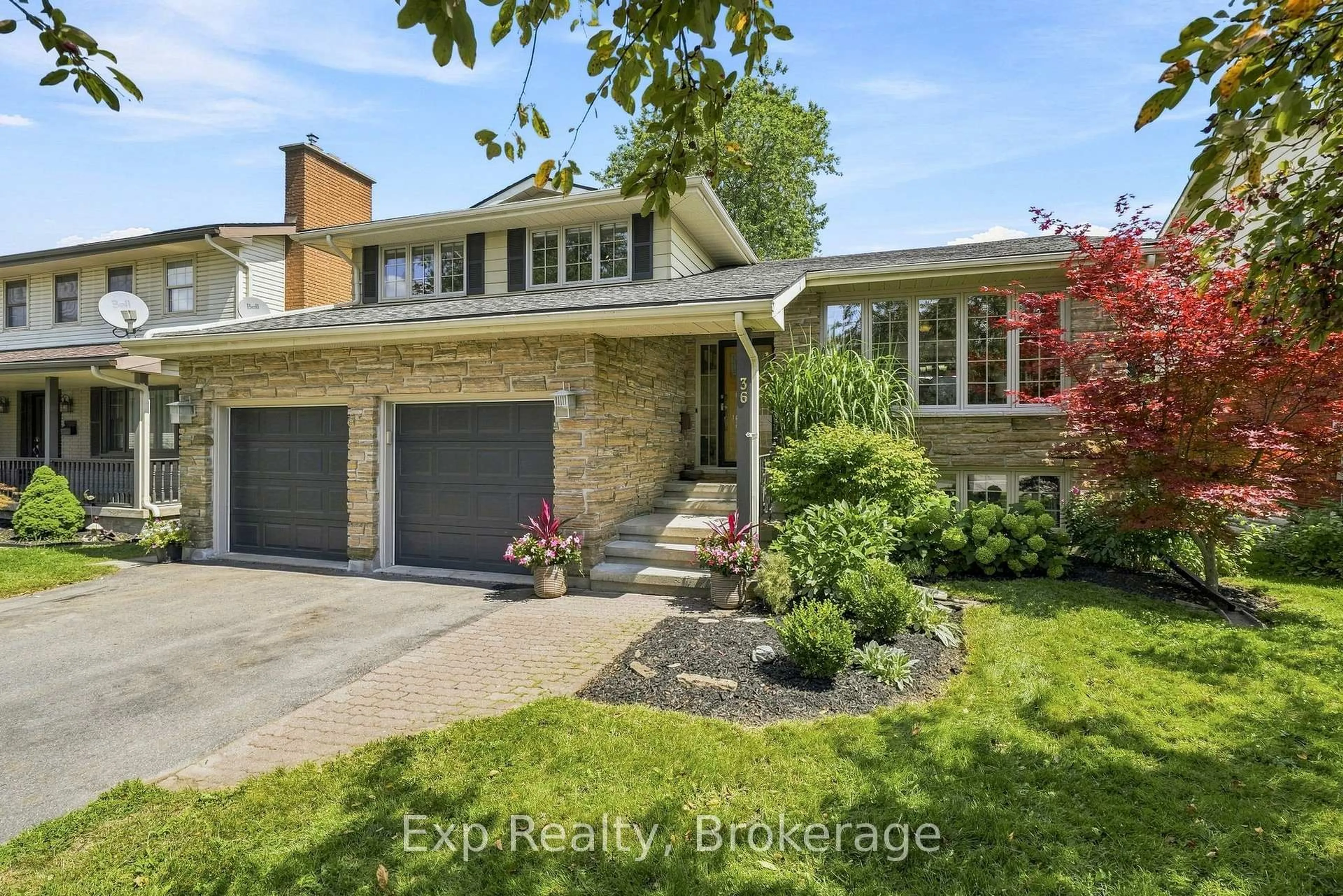 Home with brick exterior material, street for 36 Kensington Cres, Belleville Ontario K8P 4T3