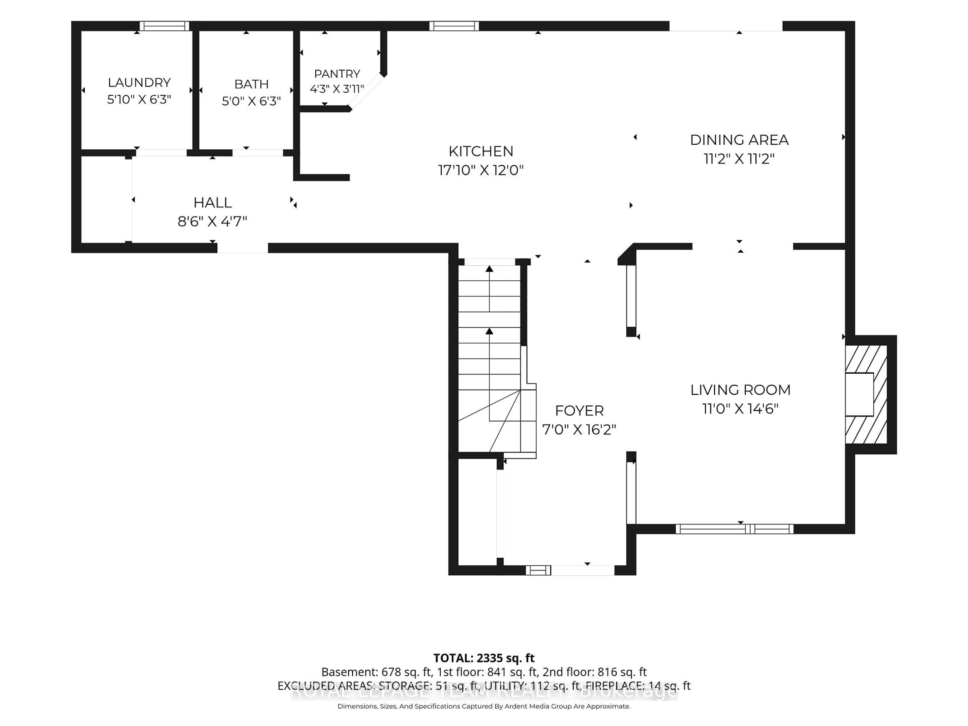 Floor plan for 419 Provence Ave, Russell Ontario K0A 1W0