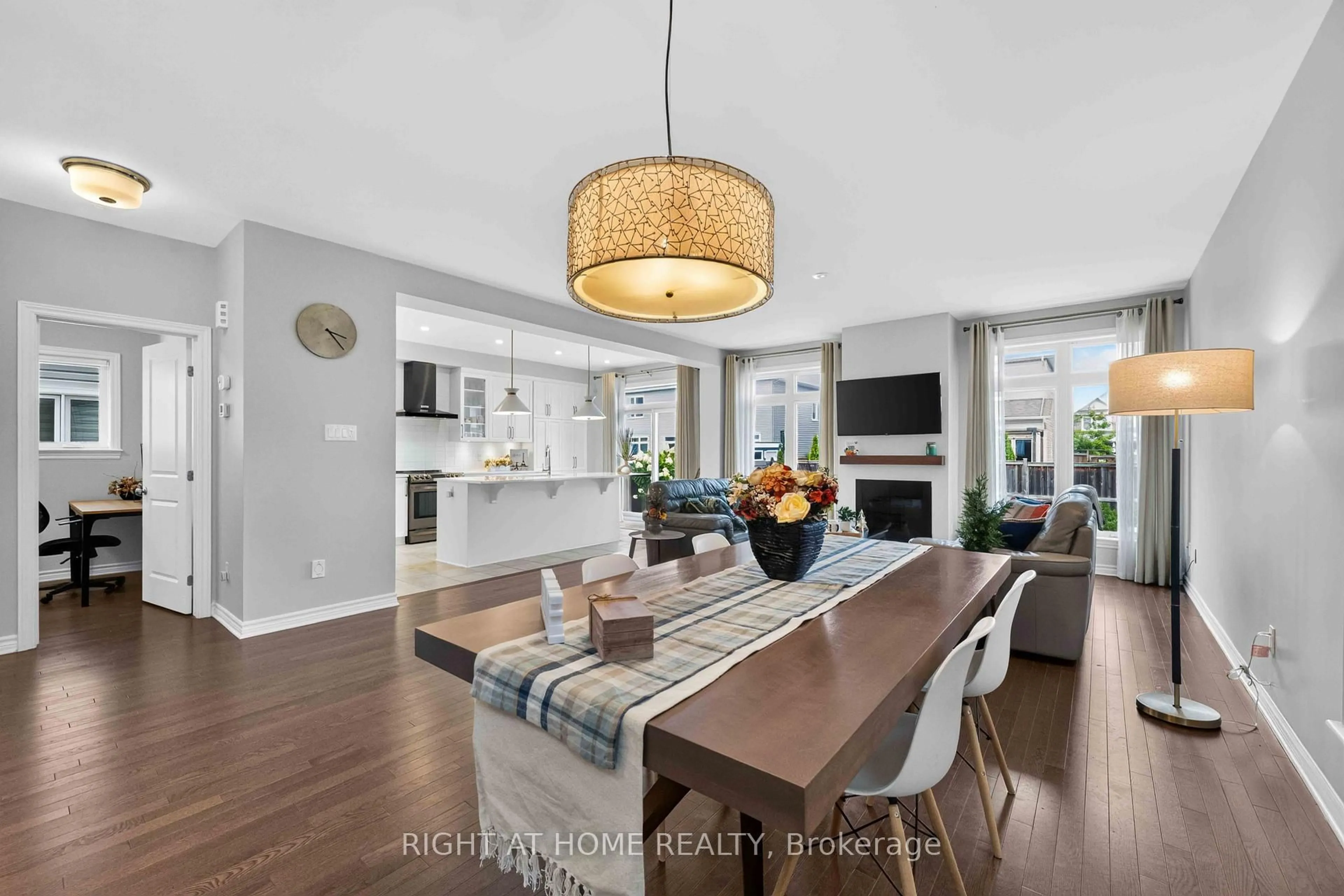 Open concept kitchen, wood/laminate floor for 2840 Grand Canal St, Ottawa Ontario K2J 6E4