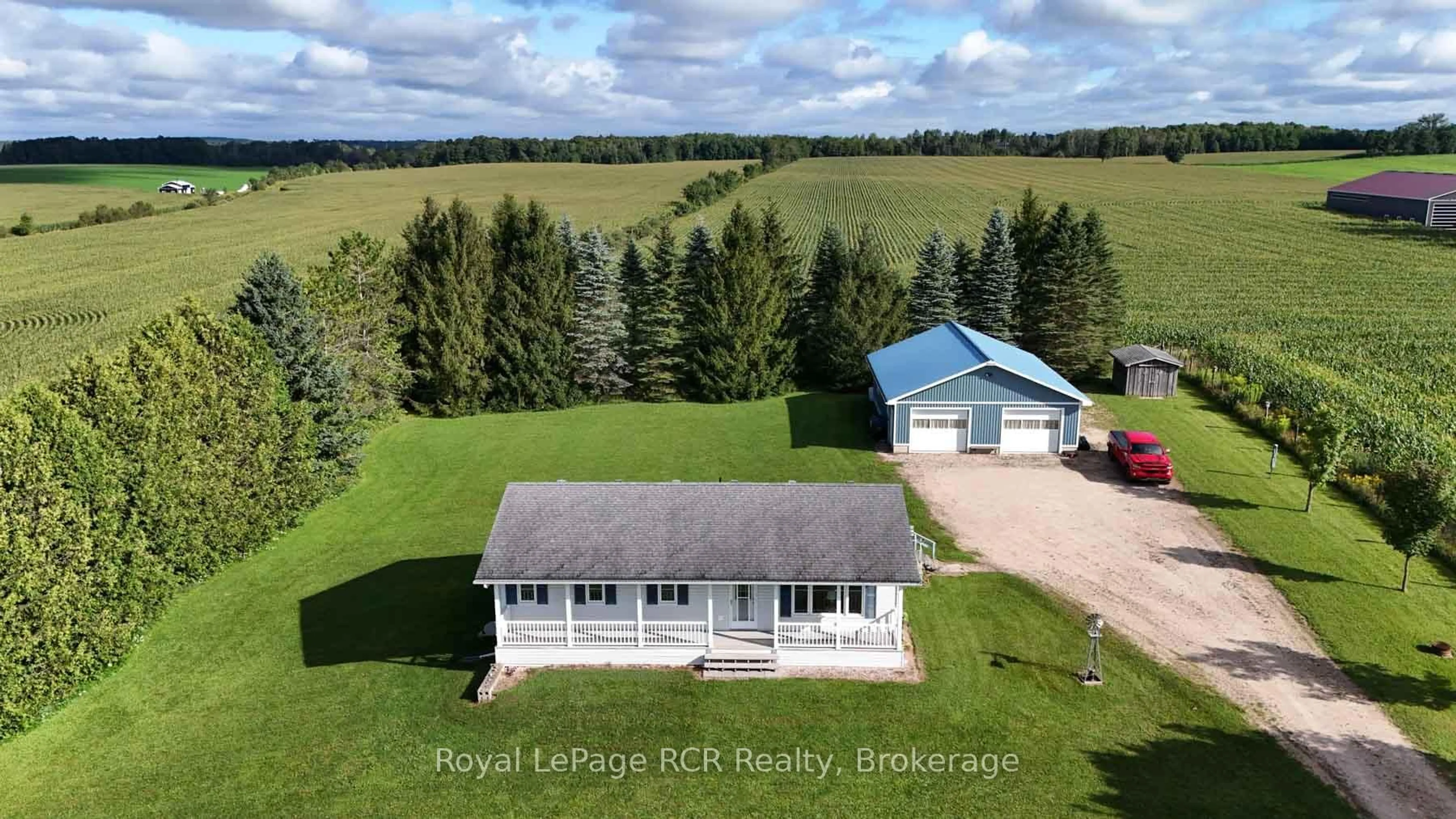 A pic from outside/outdoor area/front of a property/back of a property/a pic from drone, water/lake/river/ocean view for 145379 SOUTHGATE ROAD 14 Rd, Southgate Ontario N0C 1B0