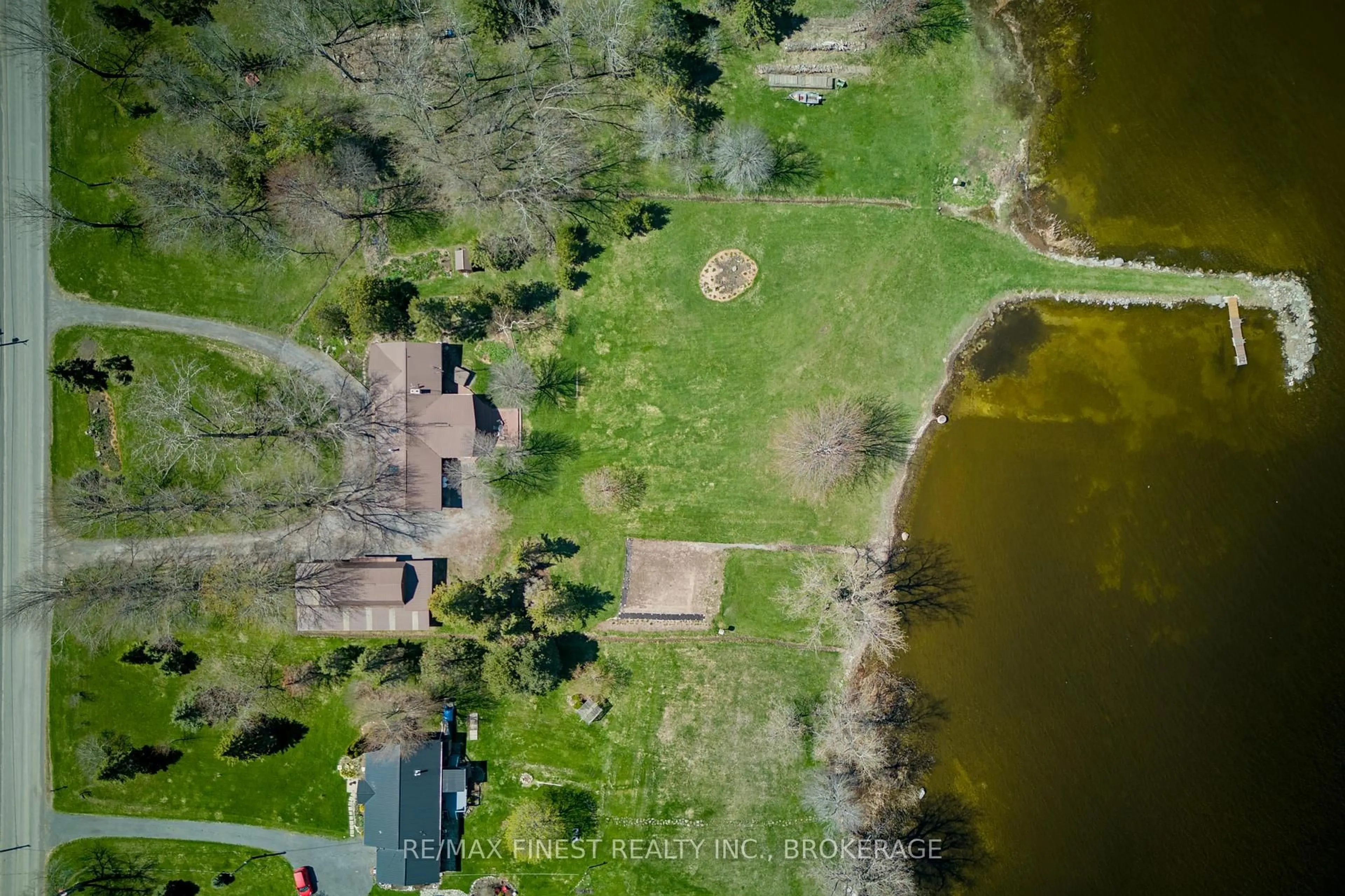 A pic from outside/outdoor area/front of a property/back of a property/a pic from drone, water/lake/river/ocean view for 10930 Front Rd, Stella Ontario K0H 2S0