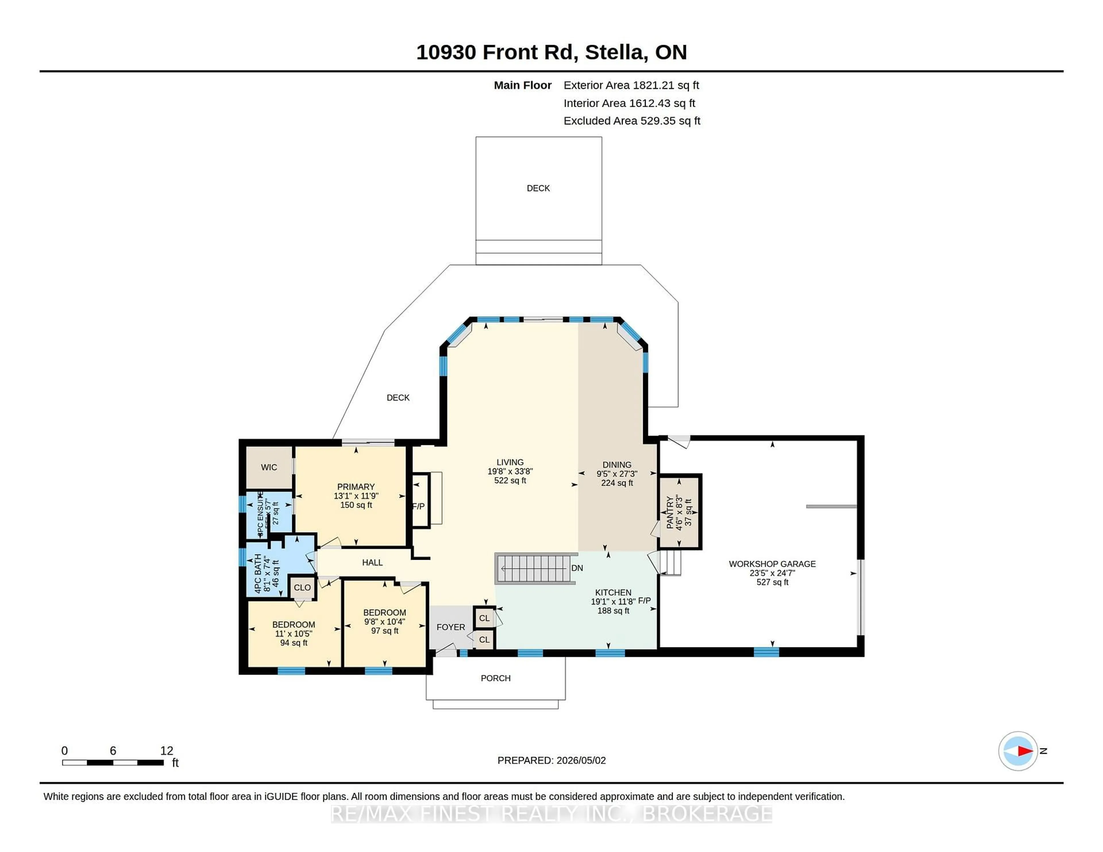 Floor plan for 10930 Front Rd, Stella Ontario K0H 2S0
