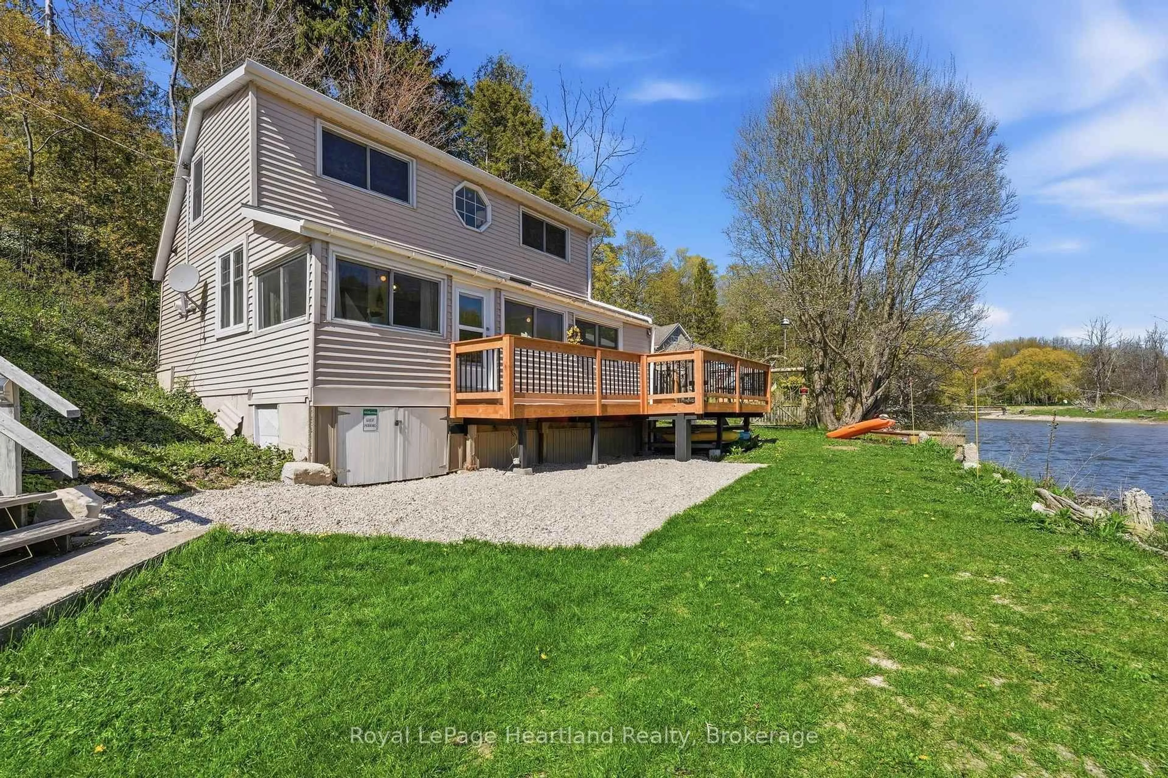 A pic from outside/outdoor area/front of a property/back of a property/a pic from drone, water/lake/river/ocean view for 9 MAPLE Lane, Ashfield-Colborne-Wawanosh Ontario N7A 3X9