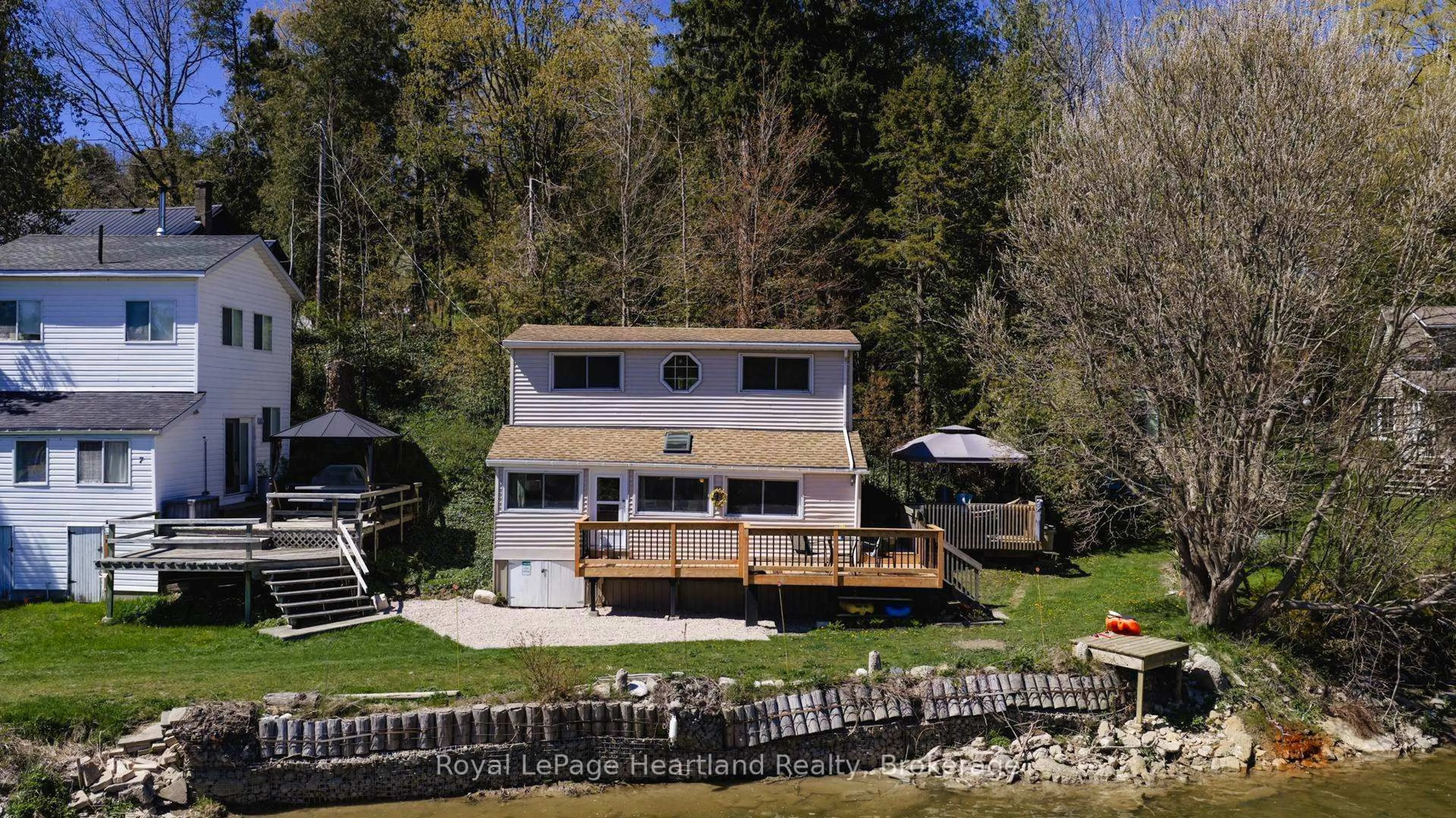 A pic from outside/outdoor area/front of a property/back of a property/a pic from drone, water/lake/river/ocean view for 9 MAPLE Lane, Ashfield-Colborne-Wawanosh Ontario N7A 3X9