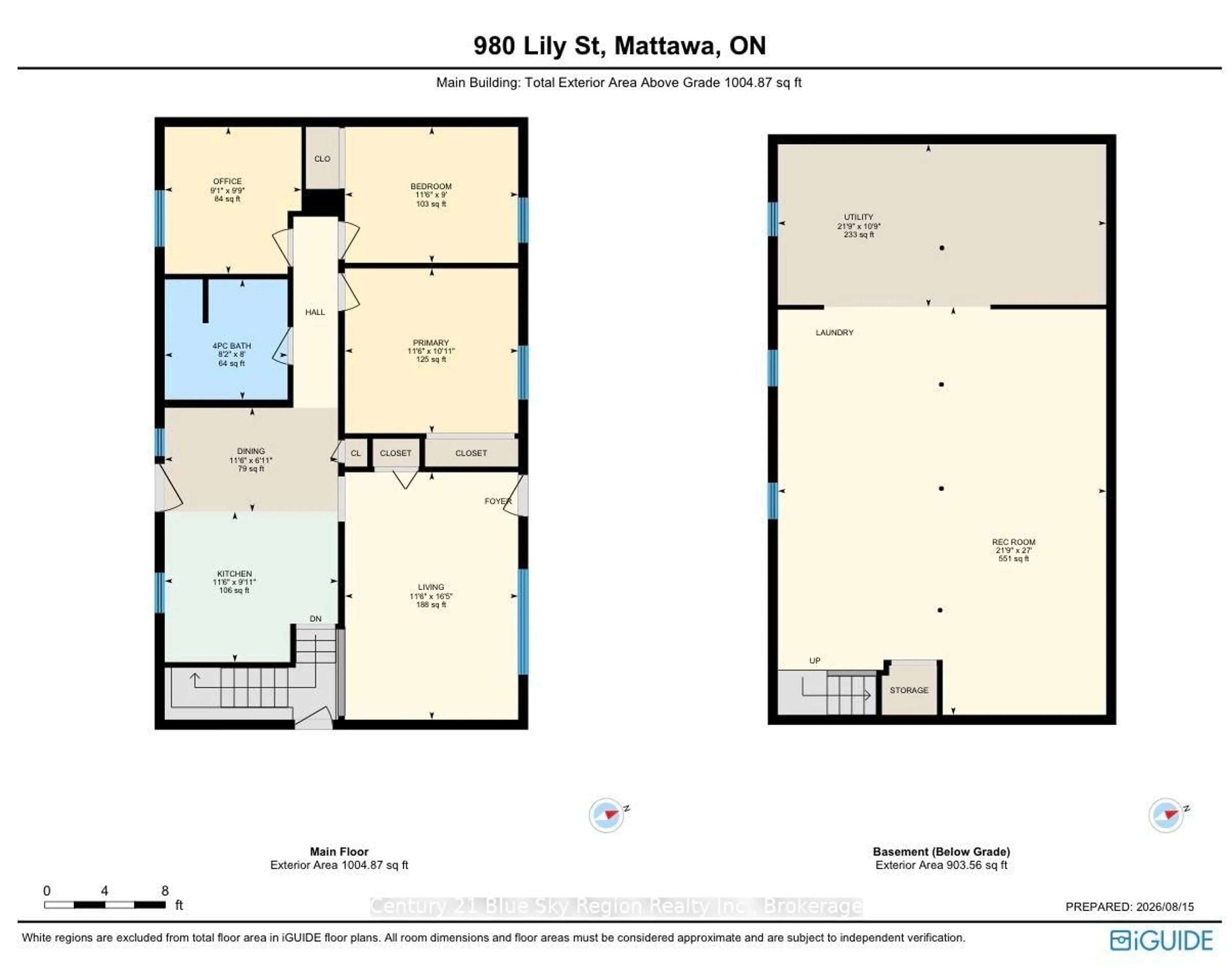 Floor plan for 980 Lily St, Mattawa Ontario P0H 1V0