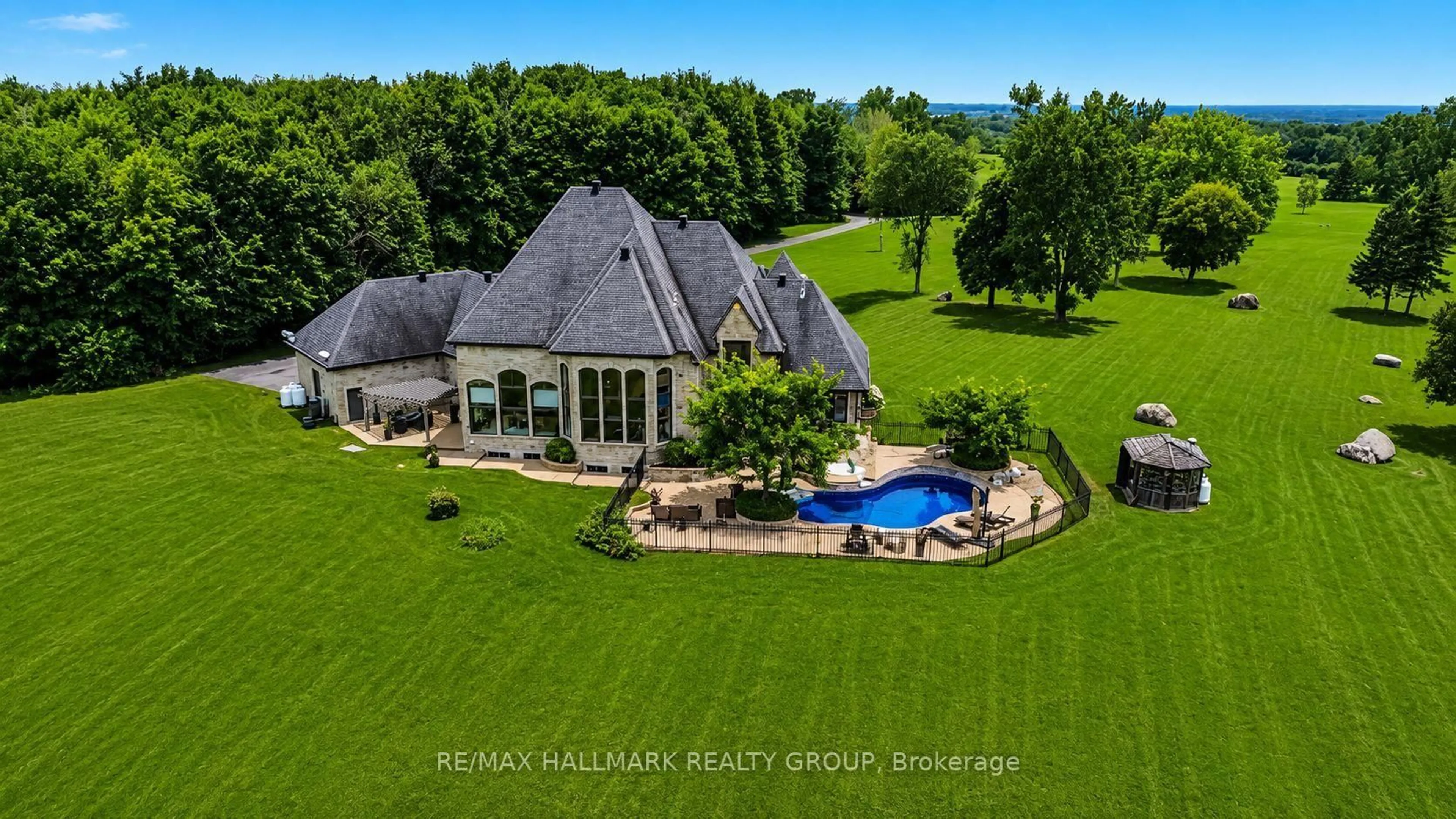A pic from outside/outdoor area/front of a property/back of a property/a pic from drone, water/lake/river/ocean view for 1409 ABERDEEN Rd, Champlain Ontario K0B 1R0