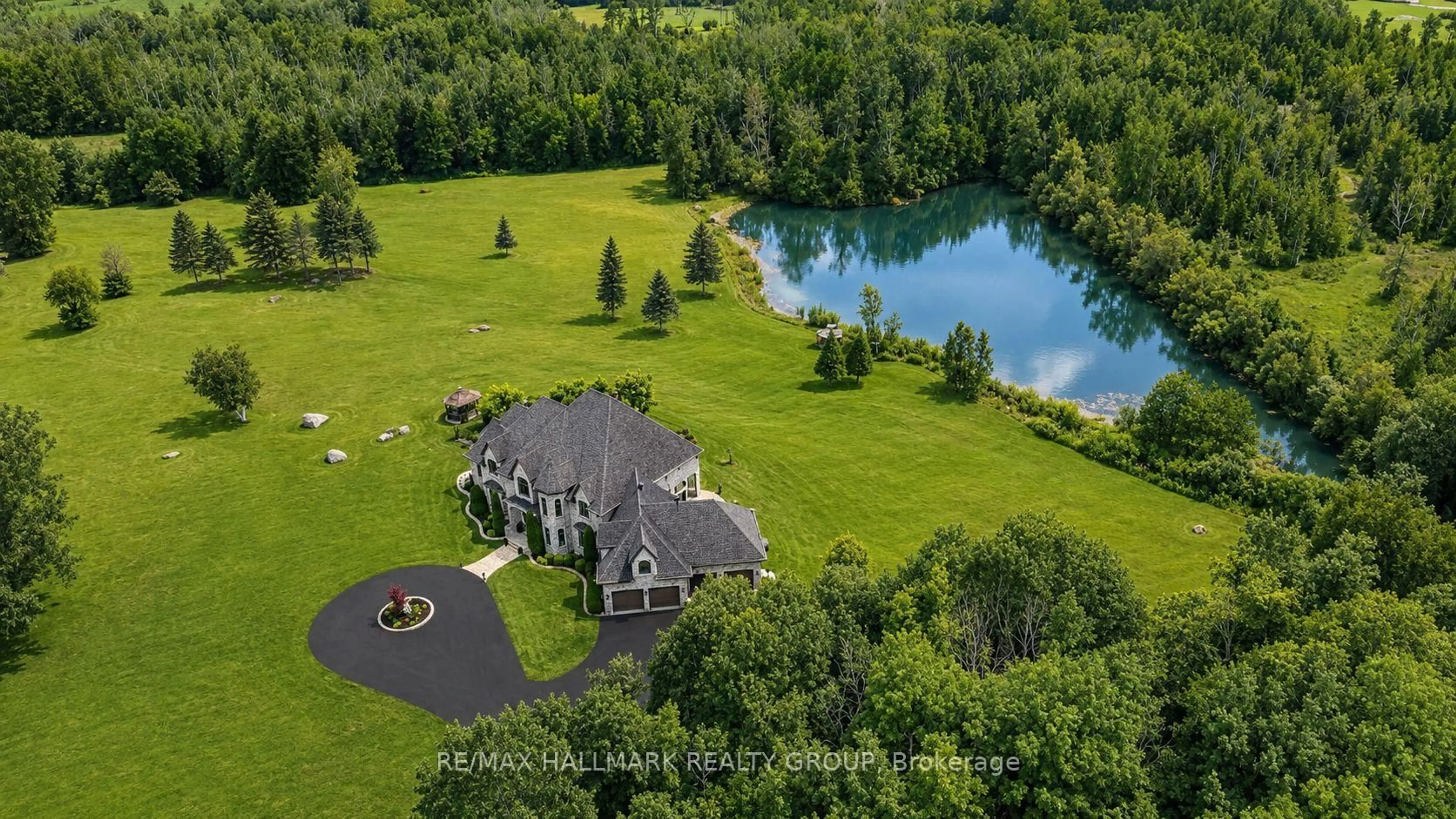 A pic from outside/outdoor area/front of a property/back of a property/a pic from drone, water/lake/river/ocean view for 1409 ABERDEEN Rd, Champlain Ontario K0B 1R0