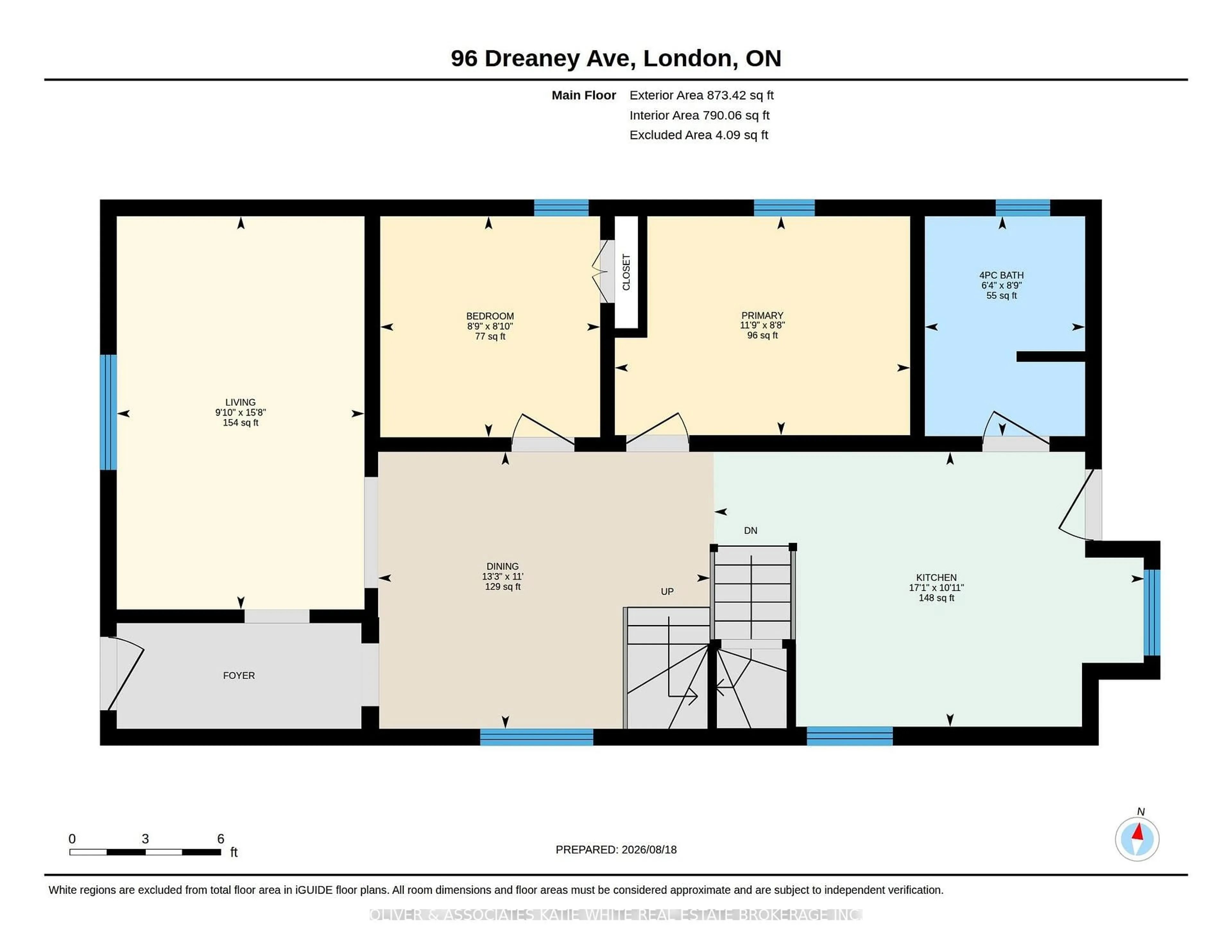 Floor plan for 96 Dreaney Ave, London East Ontario N5Z 1W6