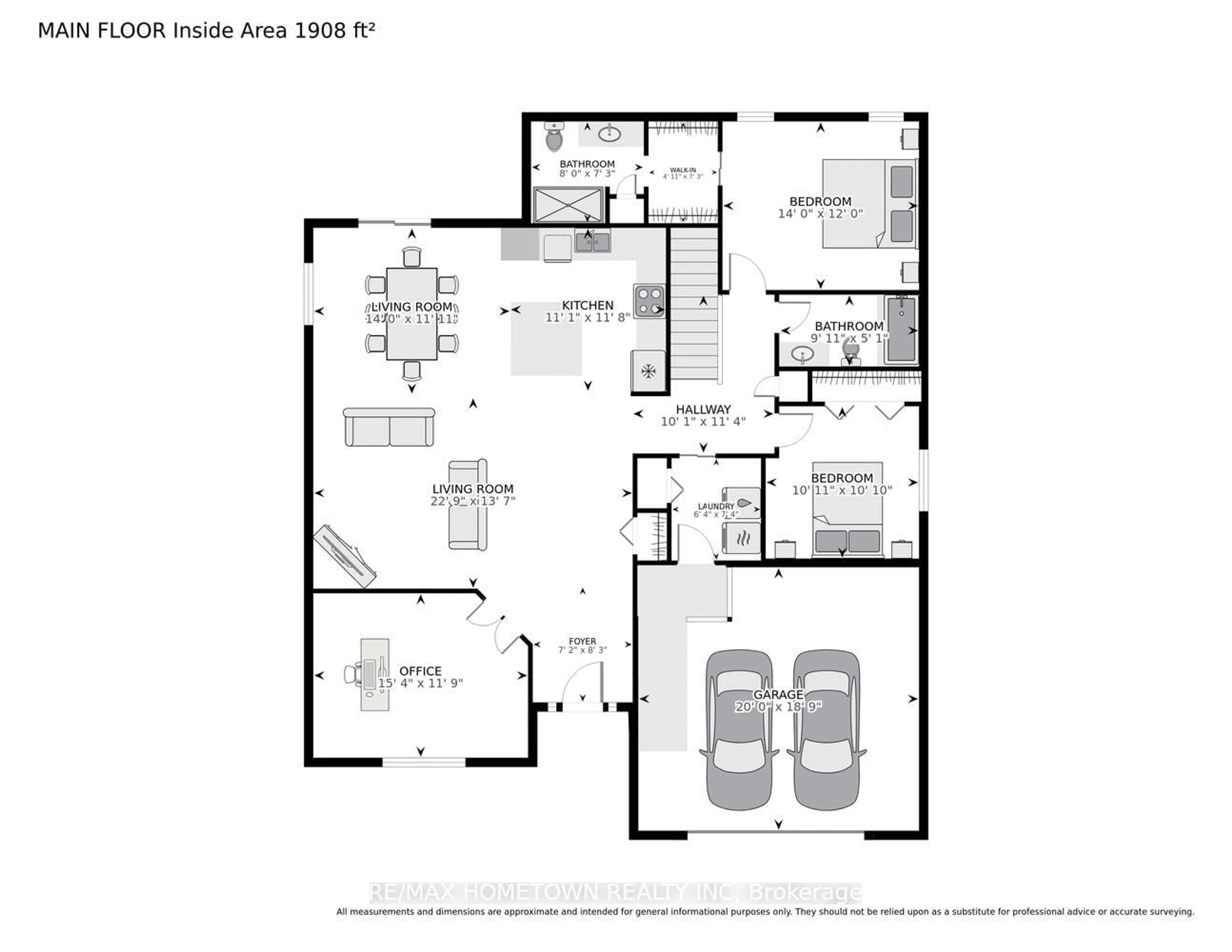 Floor plan for 1124 McClure Cres, Brockville Ontario K6V 0B6