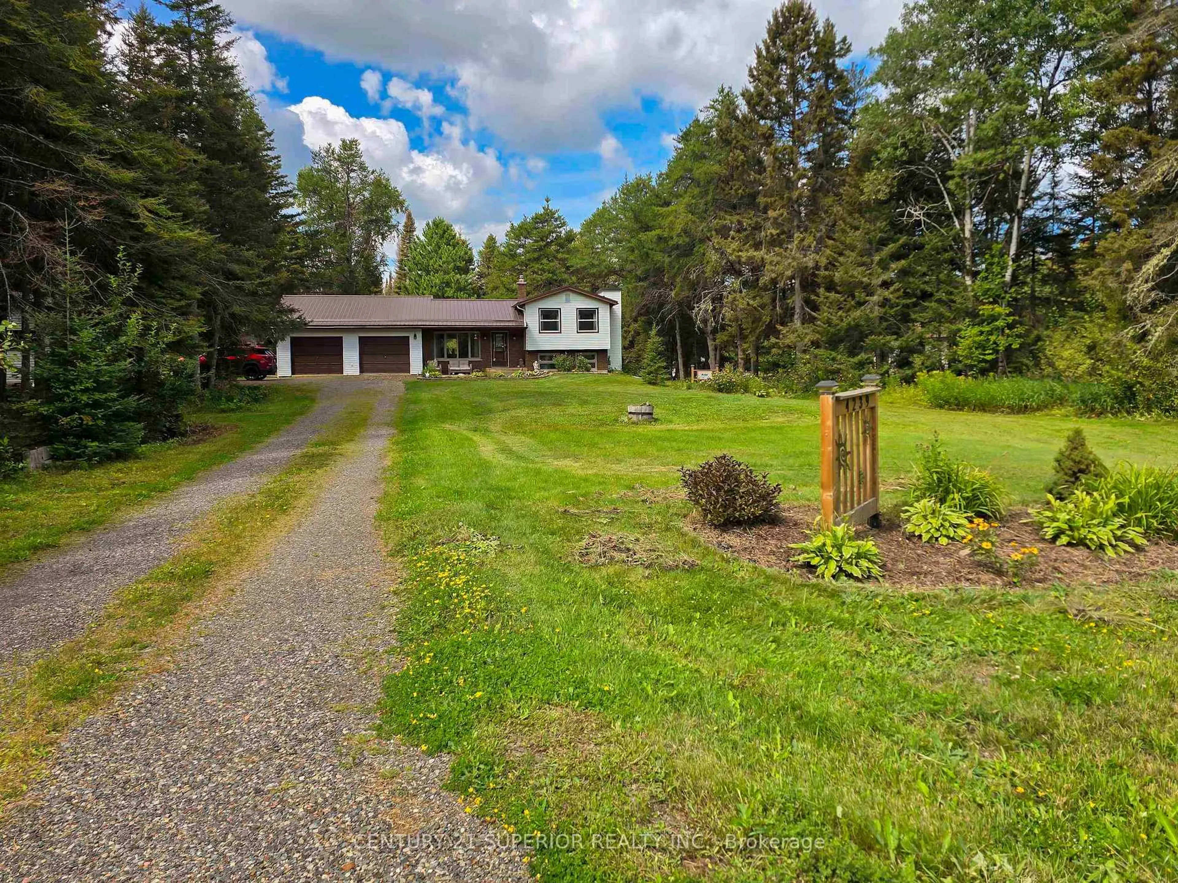 A pic from outside/outdoor area/front of a property/back of a property/a pic from drone, unknown for 4239 Coppin Road, Thunder Bay Ontario P7J 1A6
