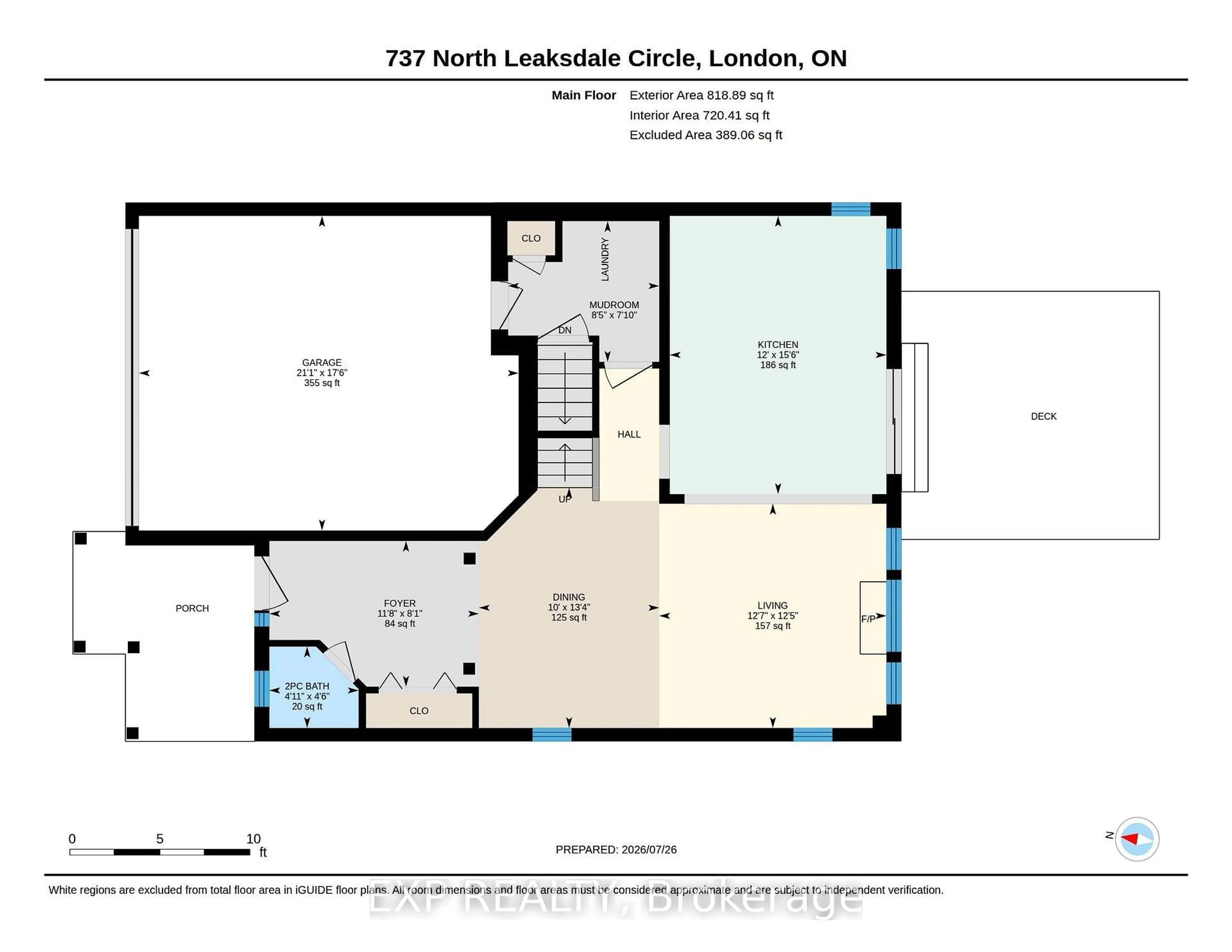 Floor plan for 737 North Leaksdale Circ, London South Ontario N6M 1M1