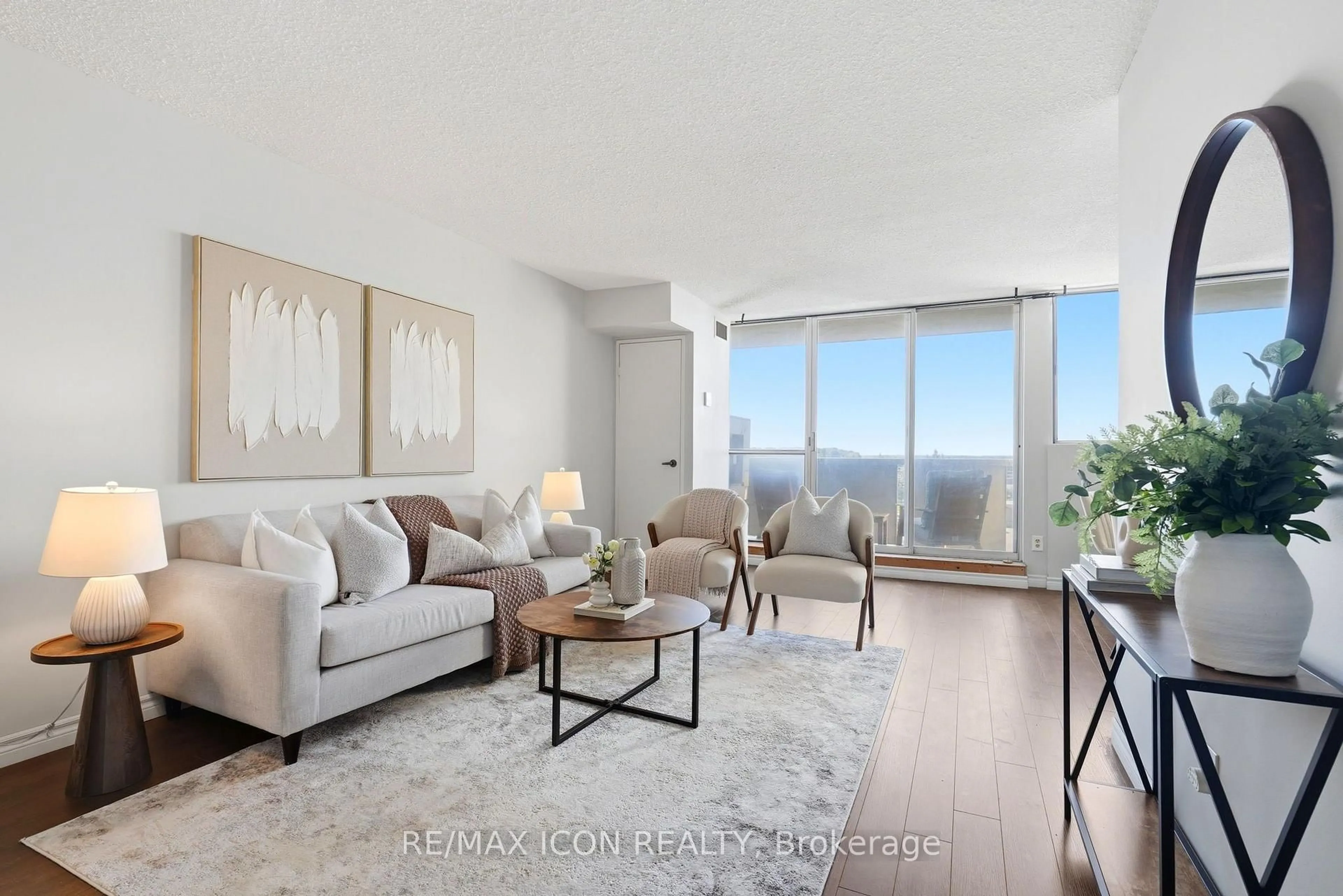 Living room with furniture, unknown for 375 King St #708, Waterloo Ontario N2J 4L6