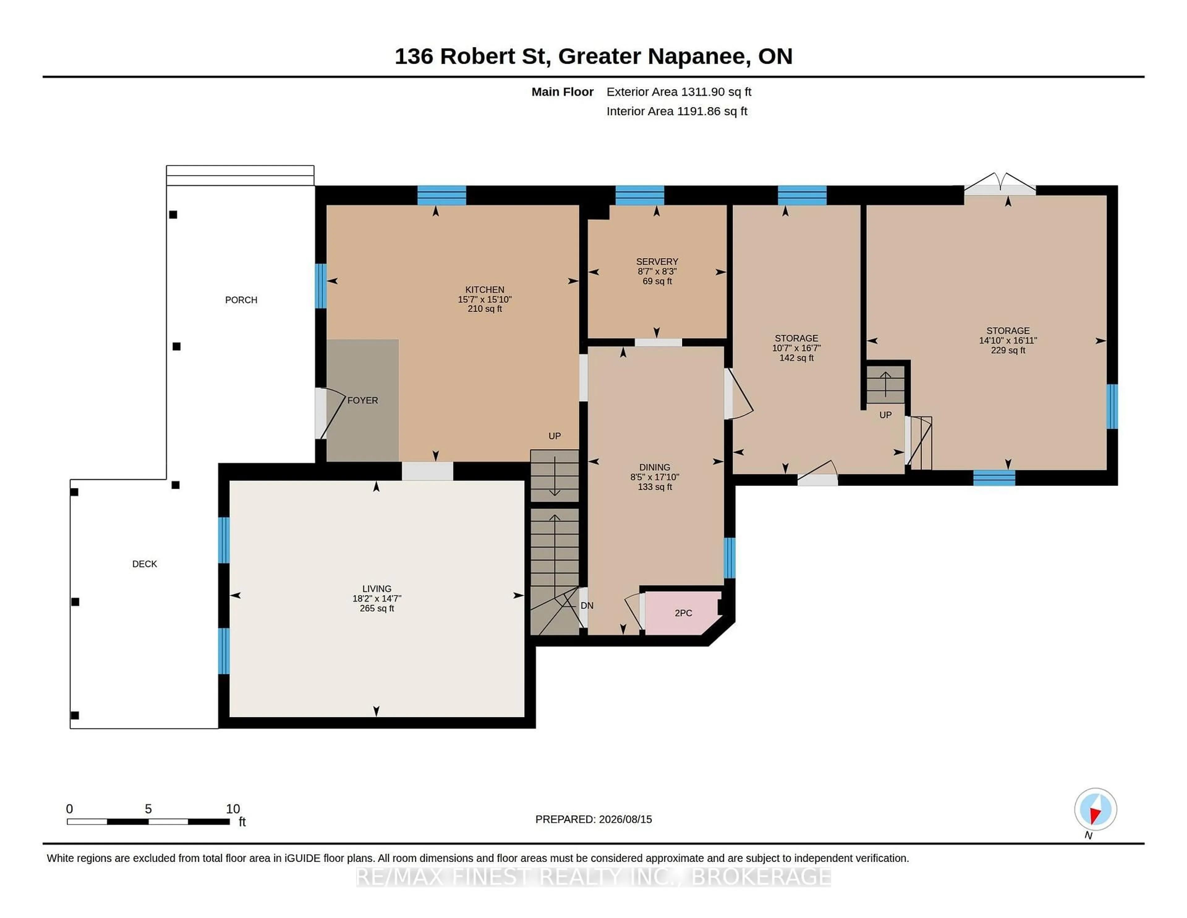 Floor plan for 136 Robert St, Napanee Ontario K7R 2M5