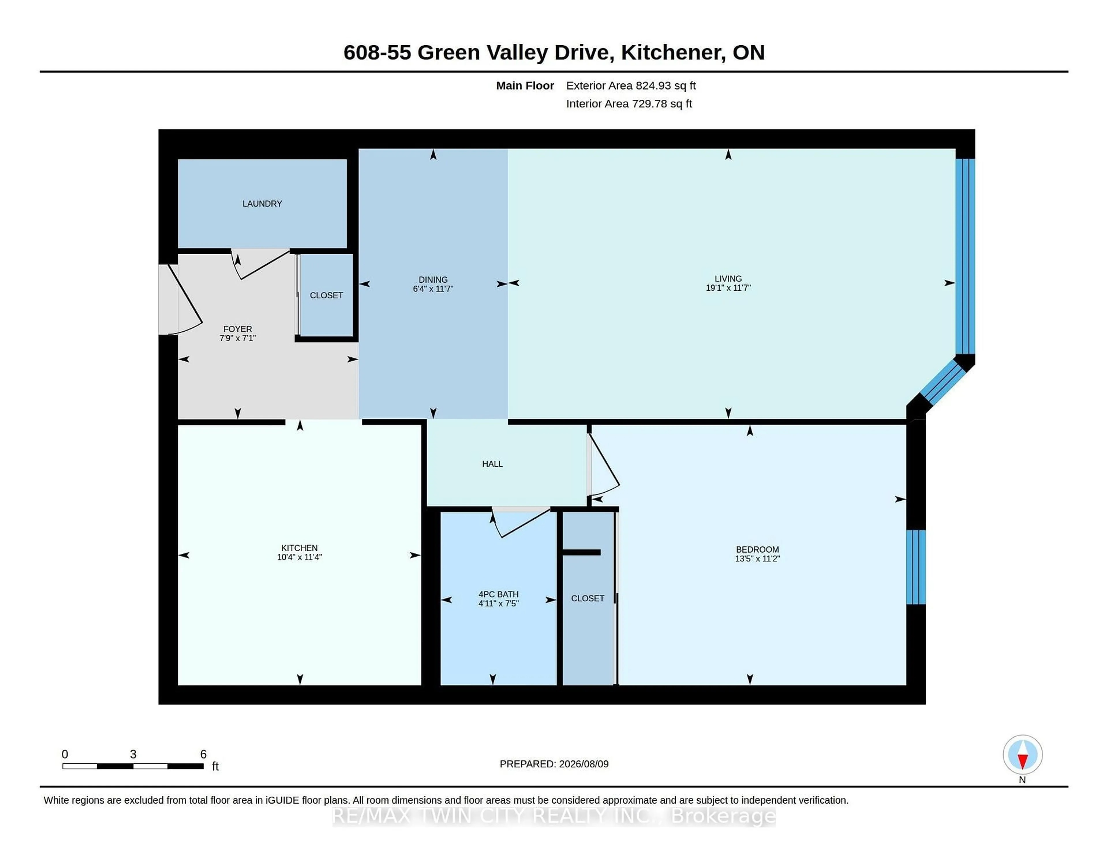 Floor plan for 55 Green Valley Dr #608, Kitchener Ontario N2P 1Z6
