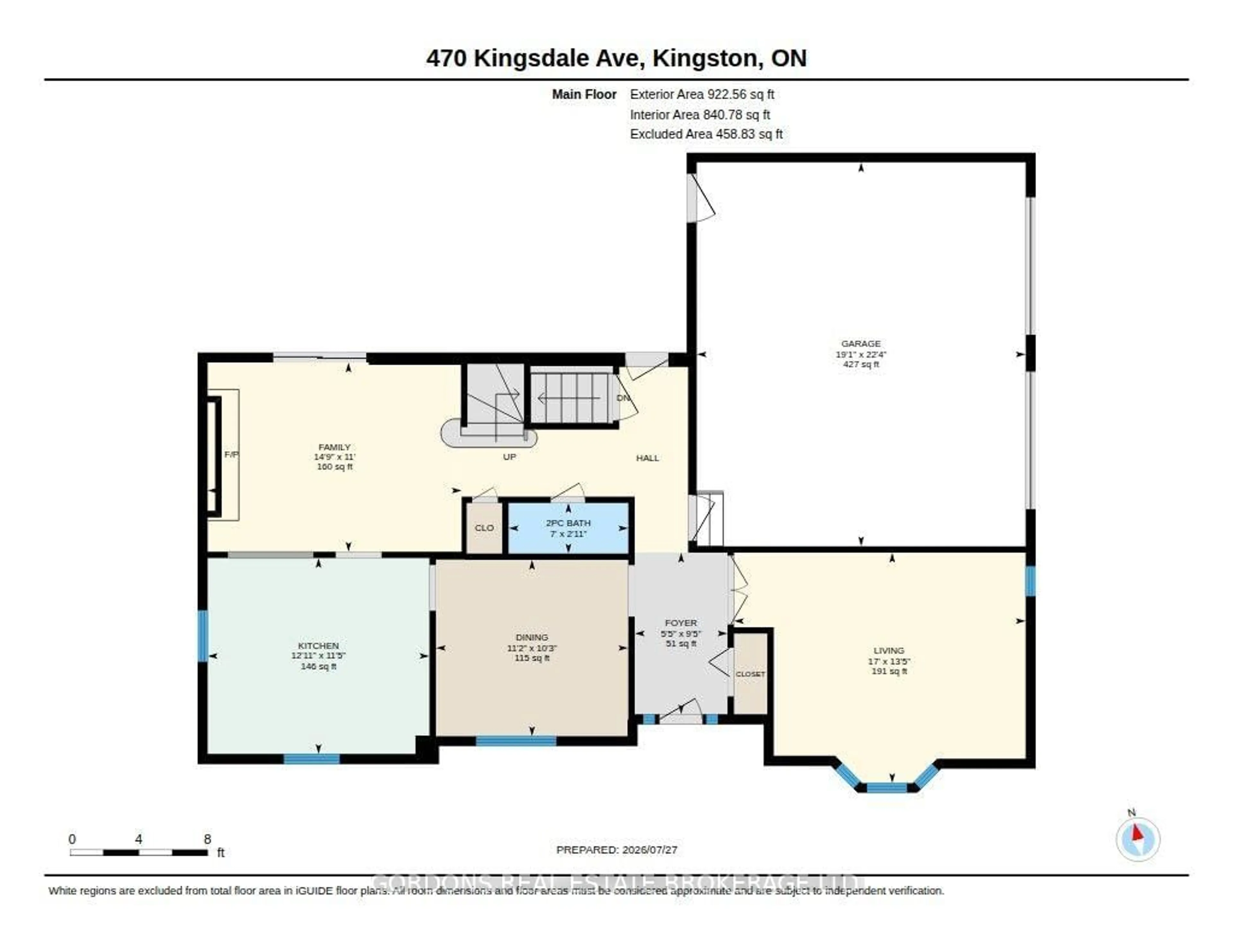Floor plan for 470 Kingsdale Ave, Kingston Ontario K7M 8A3