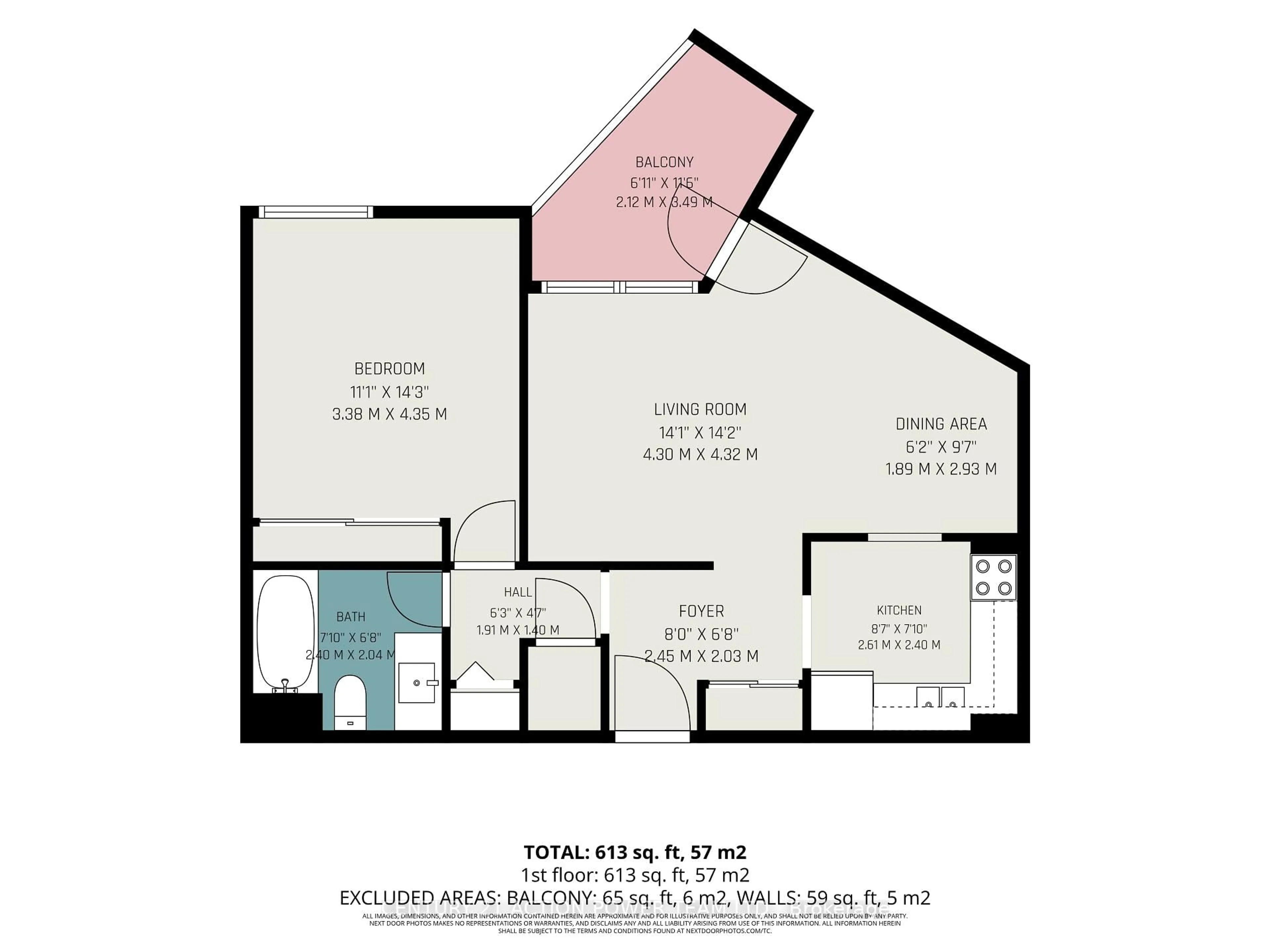 Floor plan for 915 Elmsmere Rd #1006, Ottawa Ontario K1J 8H8