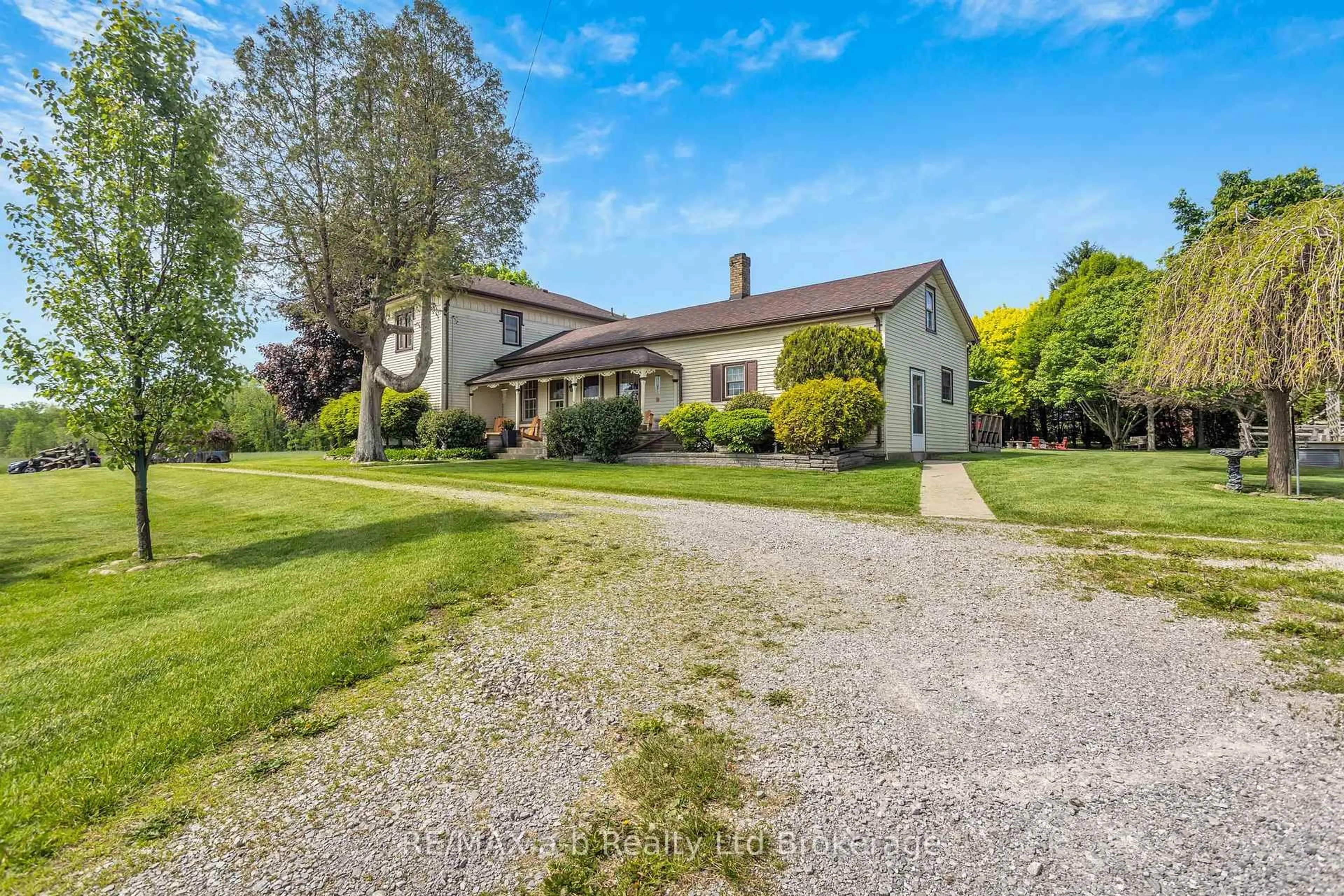 A pic from outside/outdoor area/front of a property/back of a property/a pic from drone, street for 1813 Norfolk County 19 Rd, Norfolk Ontario N0E 1V0