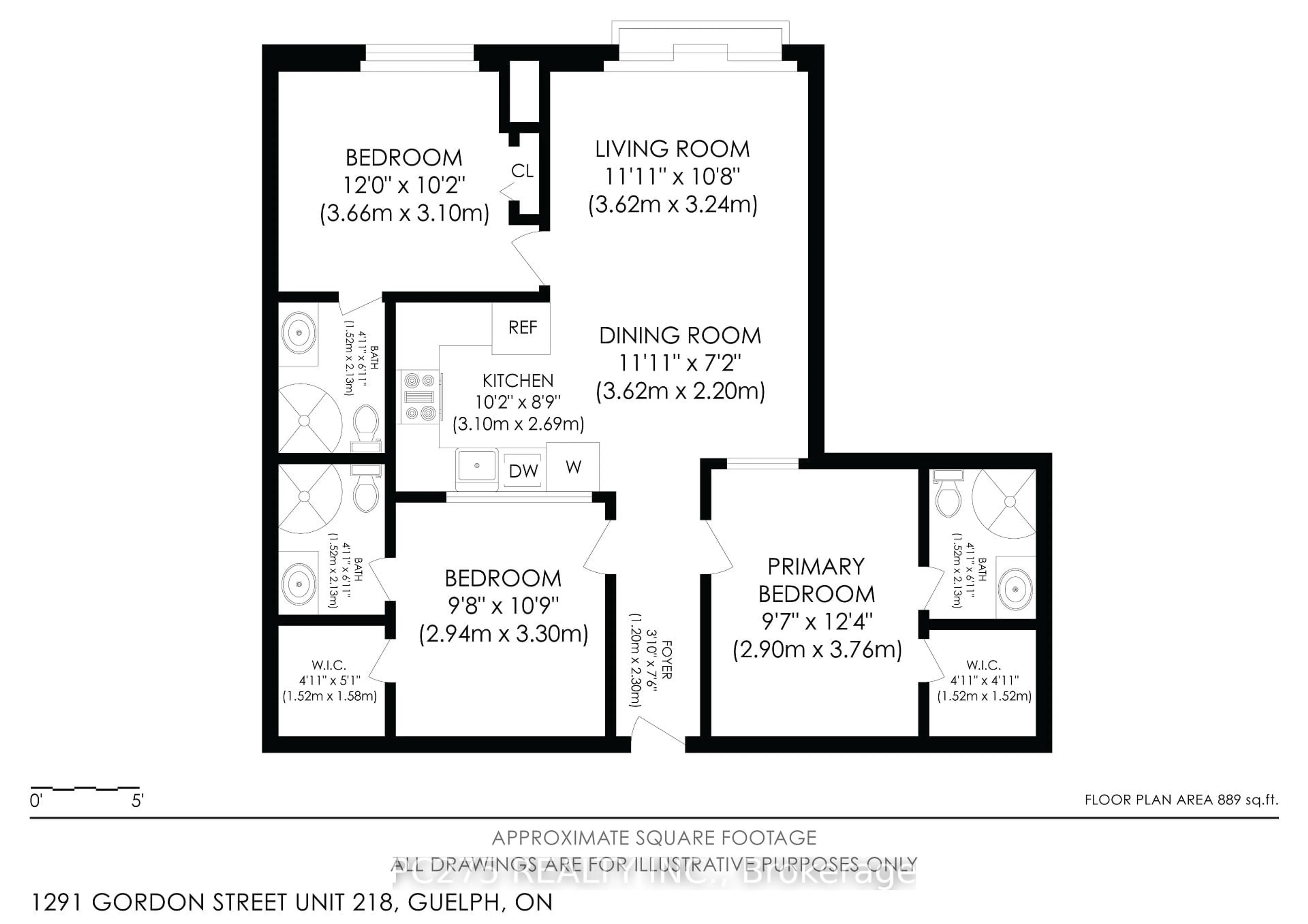 Floor plan for 1291 Gordon St #218, Guelph Ontario N1L 0M5