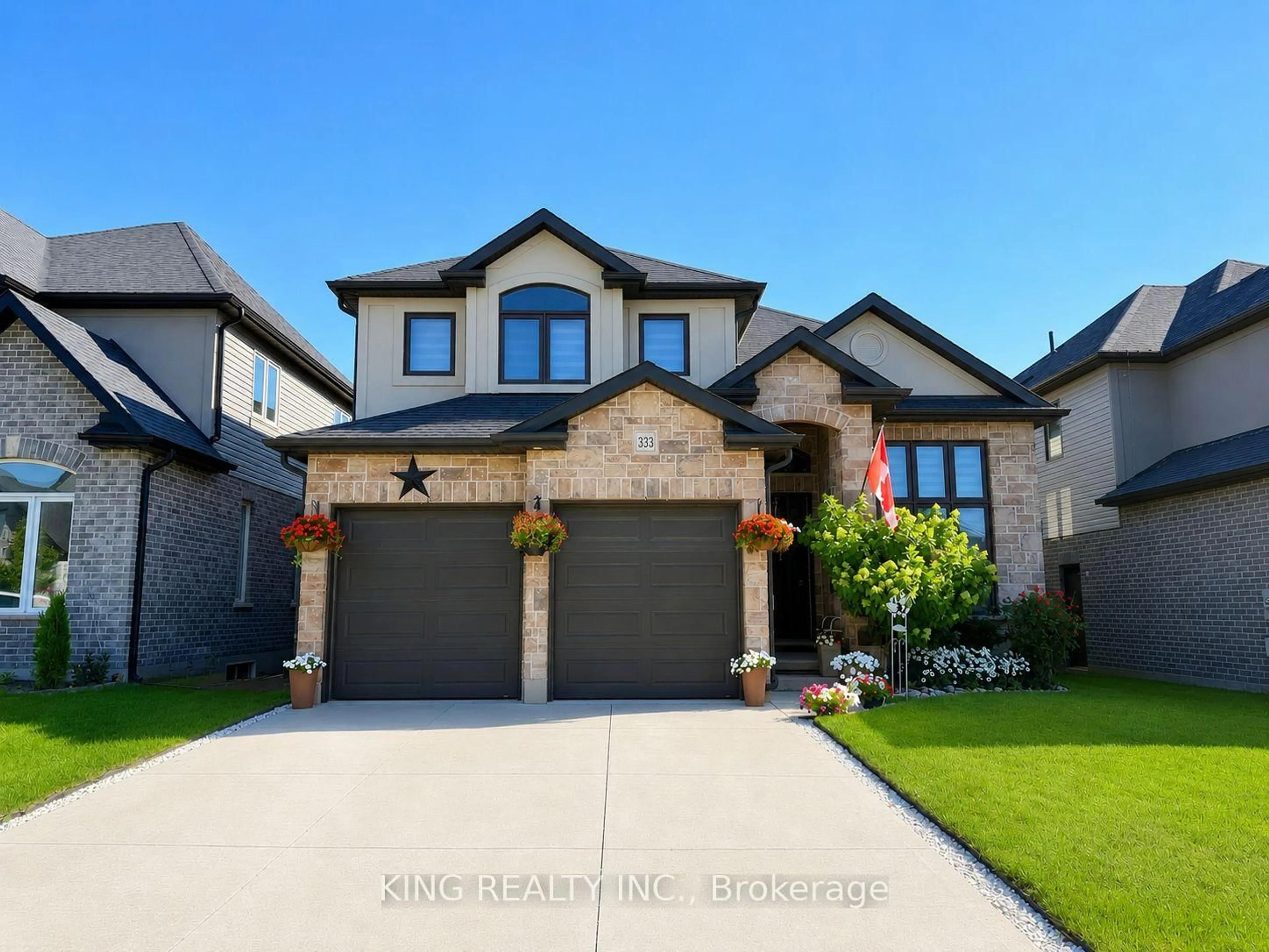 Home with brick exterior material, street for 333 MASTERS Dr, Woodstock Ontario N4T 0L2