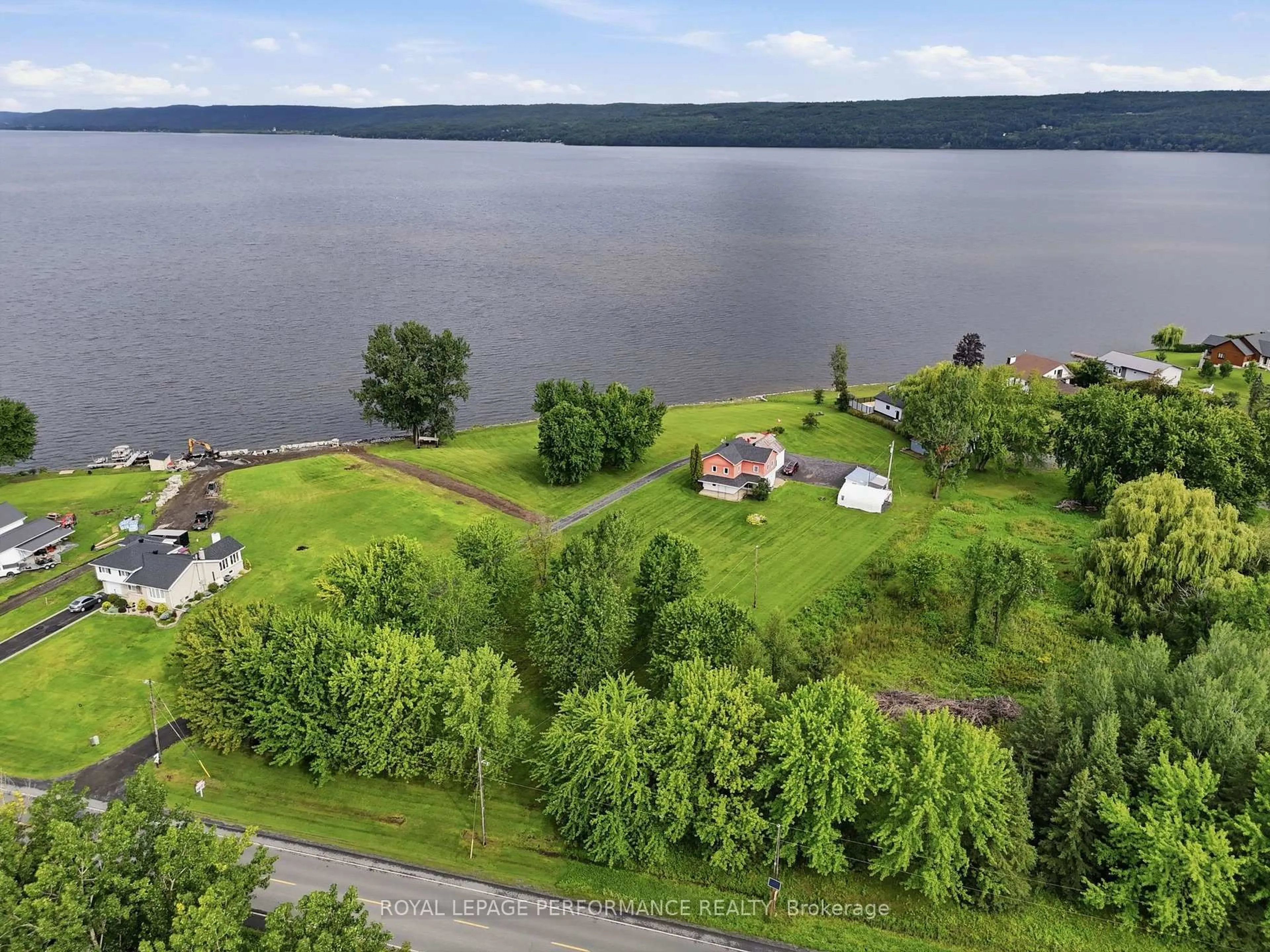 A pic from outside/outdoor area/front of a property/back of a property/a pic from drone, water/lake/river/ocean view for 1178 Bay Rd, Champlain Ontario K0B 1K0