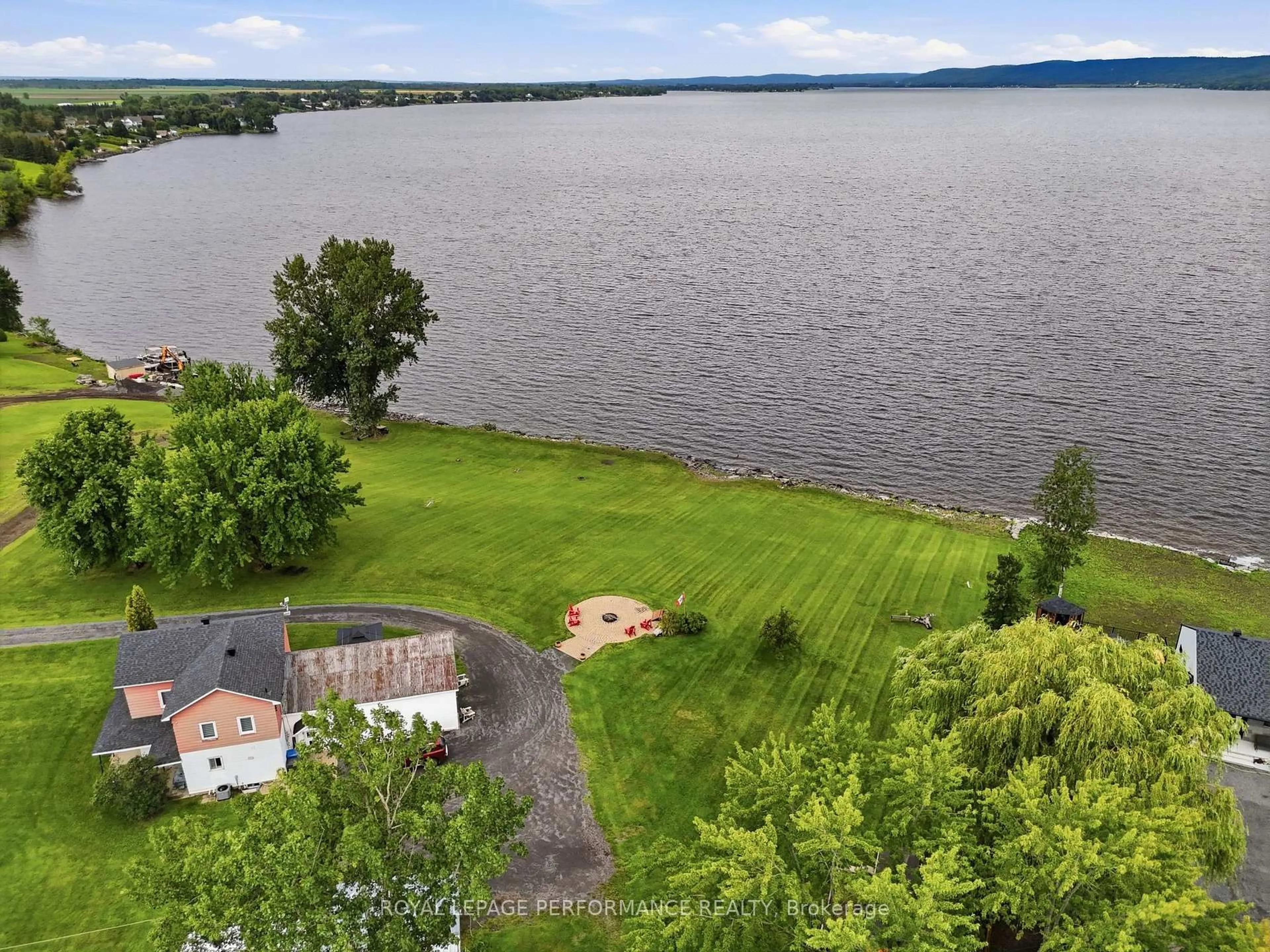 A pic from outside/outdoor area/front of a property/back of a property/a pic from drone, water/lake/river/ocean view for 1178 Bay Rd, Champlain Ontario K0B 1K0