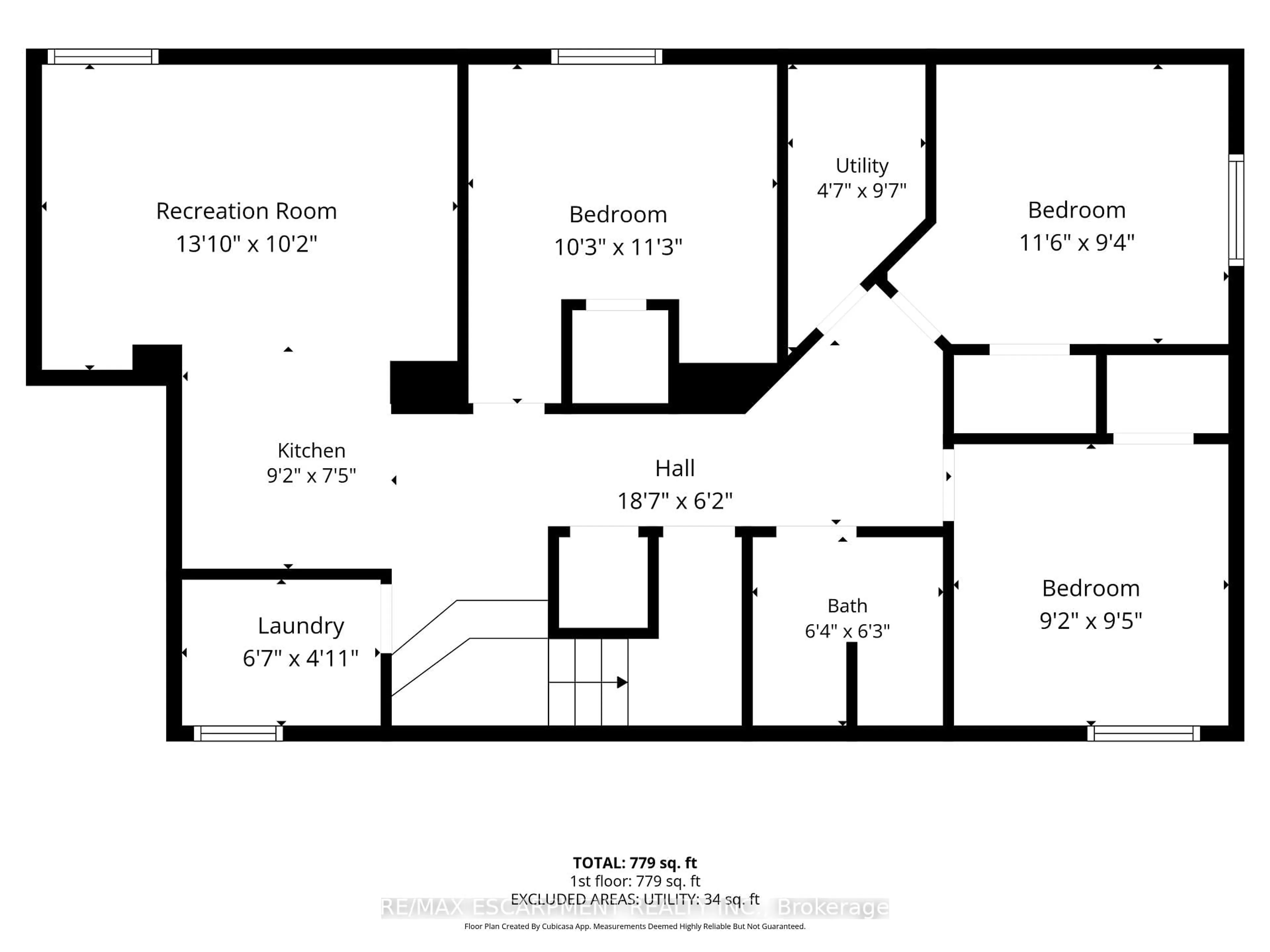 Floor plan for 299 West 5th St, Hamilton Ontario L9C 3P2