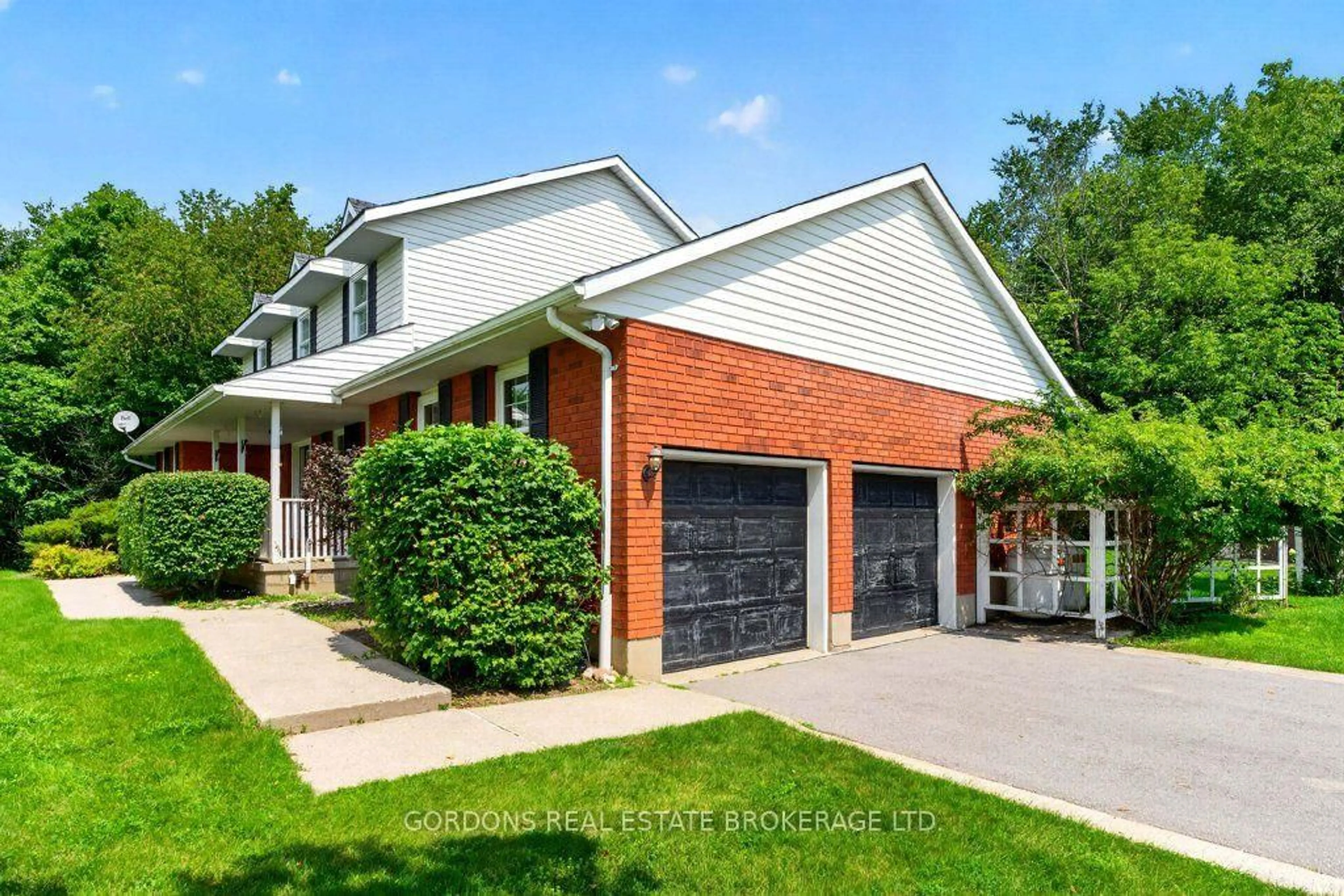 Home with brick exterior material, street for 4708 Wolfe Swamp Rd, Harrowsmith Ontario K0H 1V0