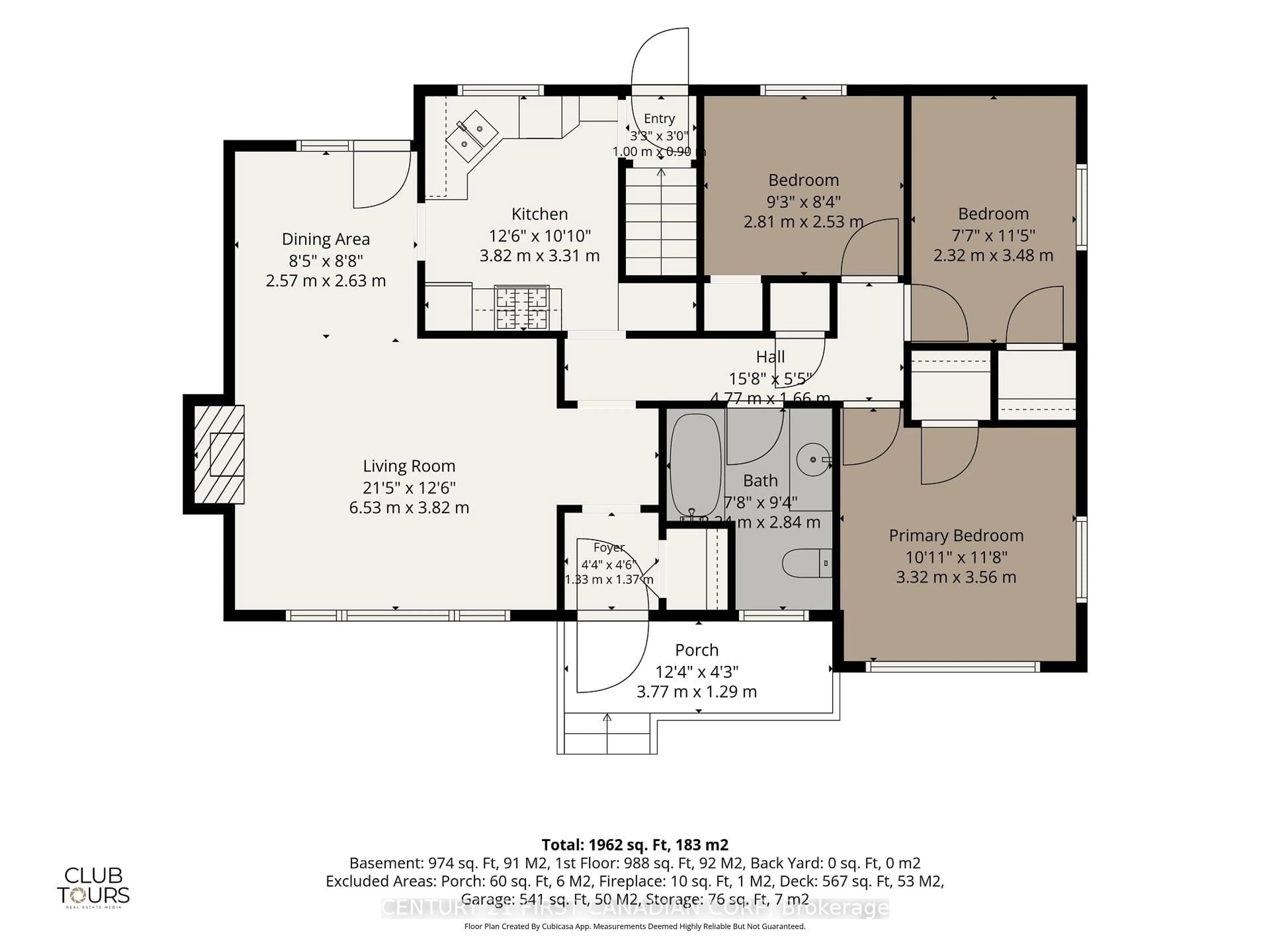 Floor plan for 283 Spruce St, London East Ontario N5W 4N2